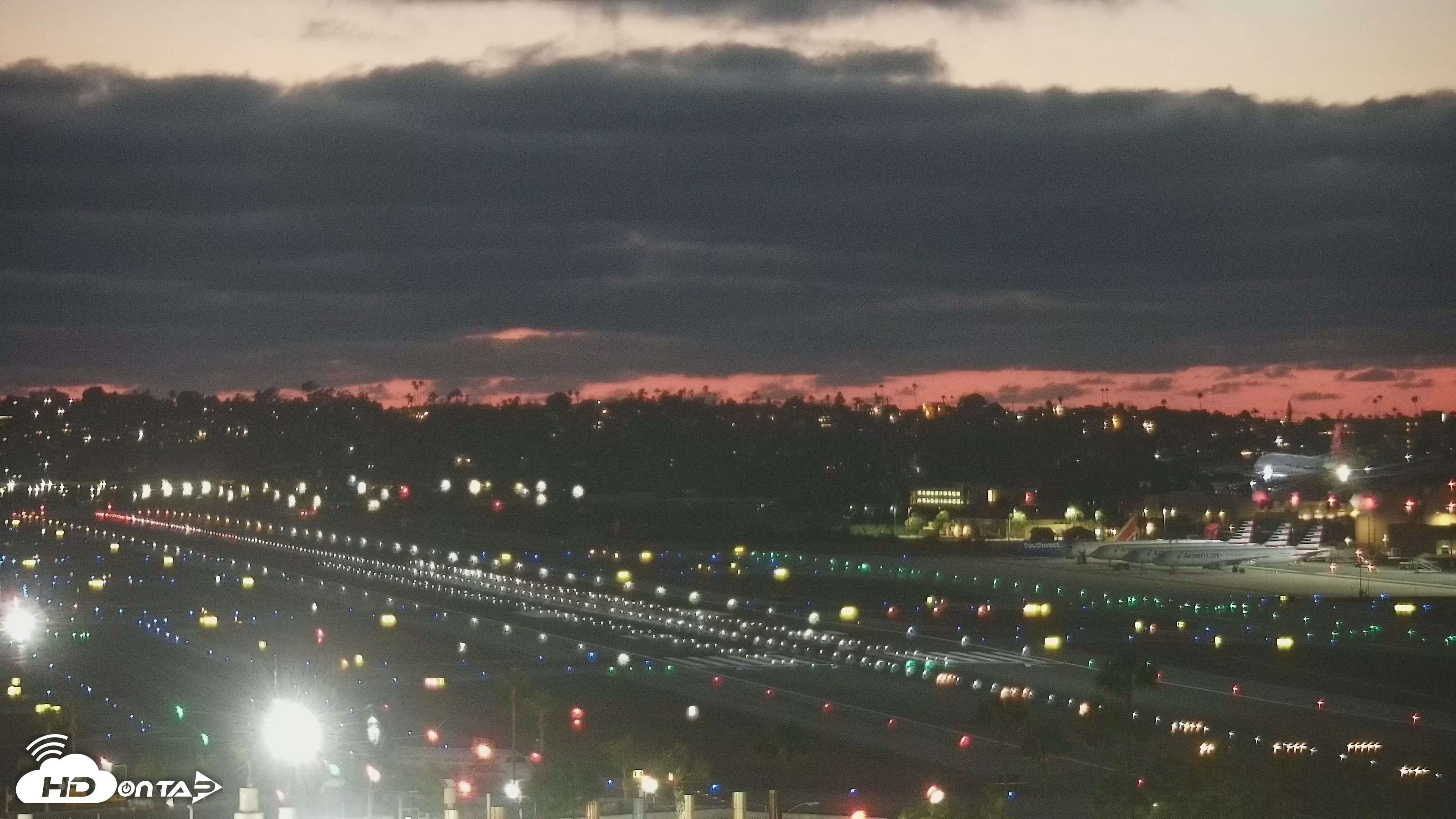 Snapshot of SD Lindbergh Airport & Bay Live Webcam taken Aug 15, 2026, 8:10pm PDT