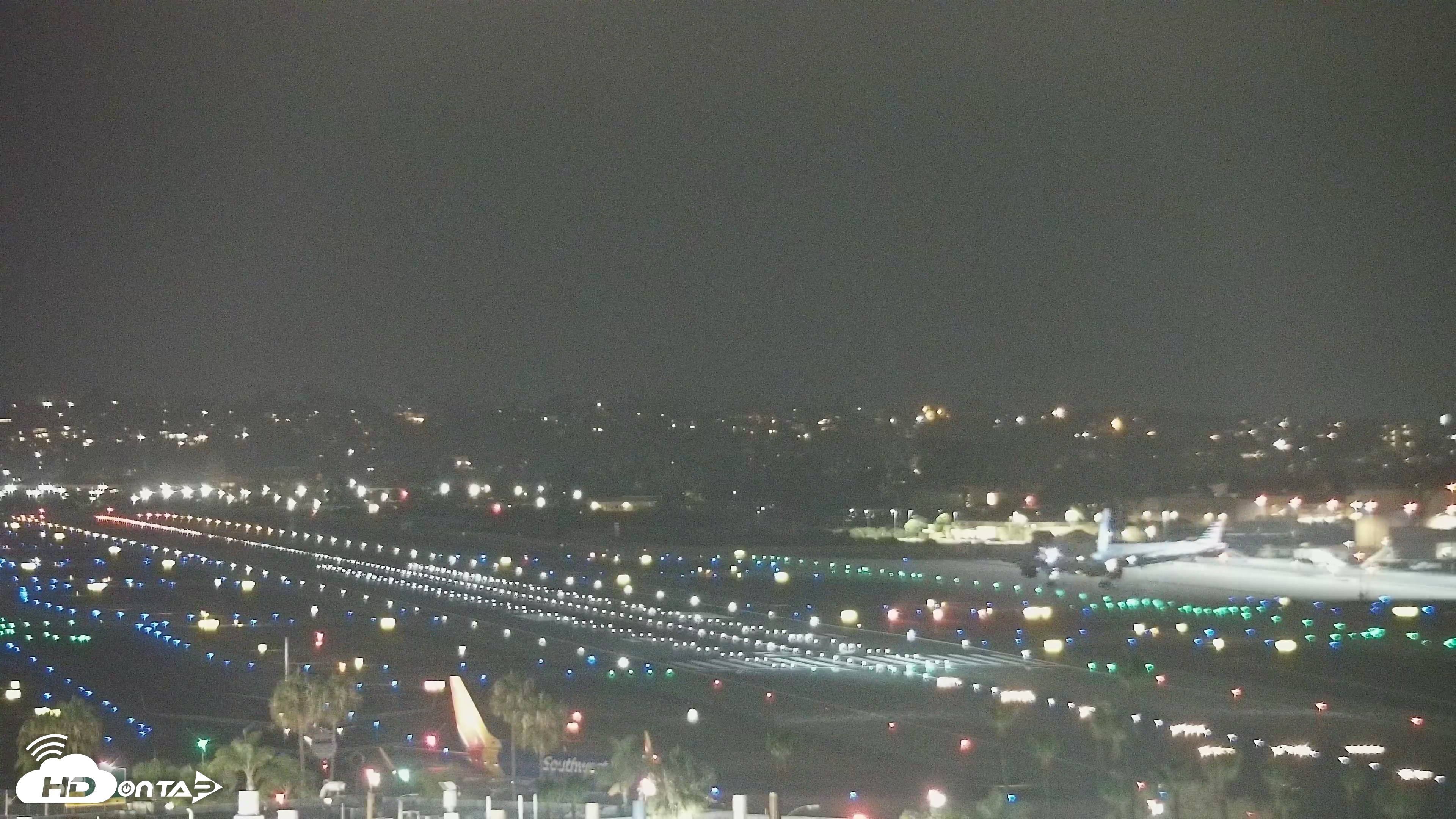 Snapshot of SD Lindbergh Airport & Bay Live Webcam taken Jun 7, 2026, 10:39pm PDT