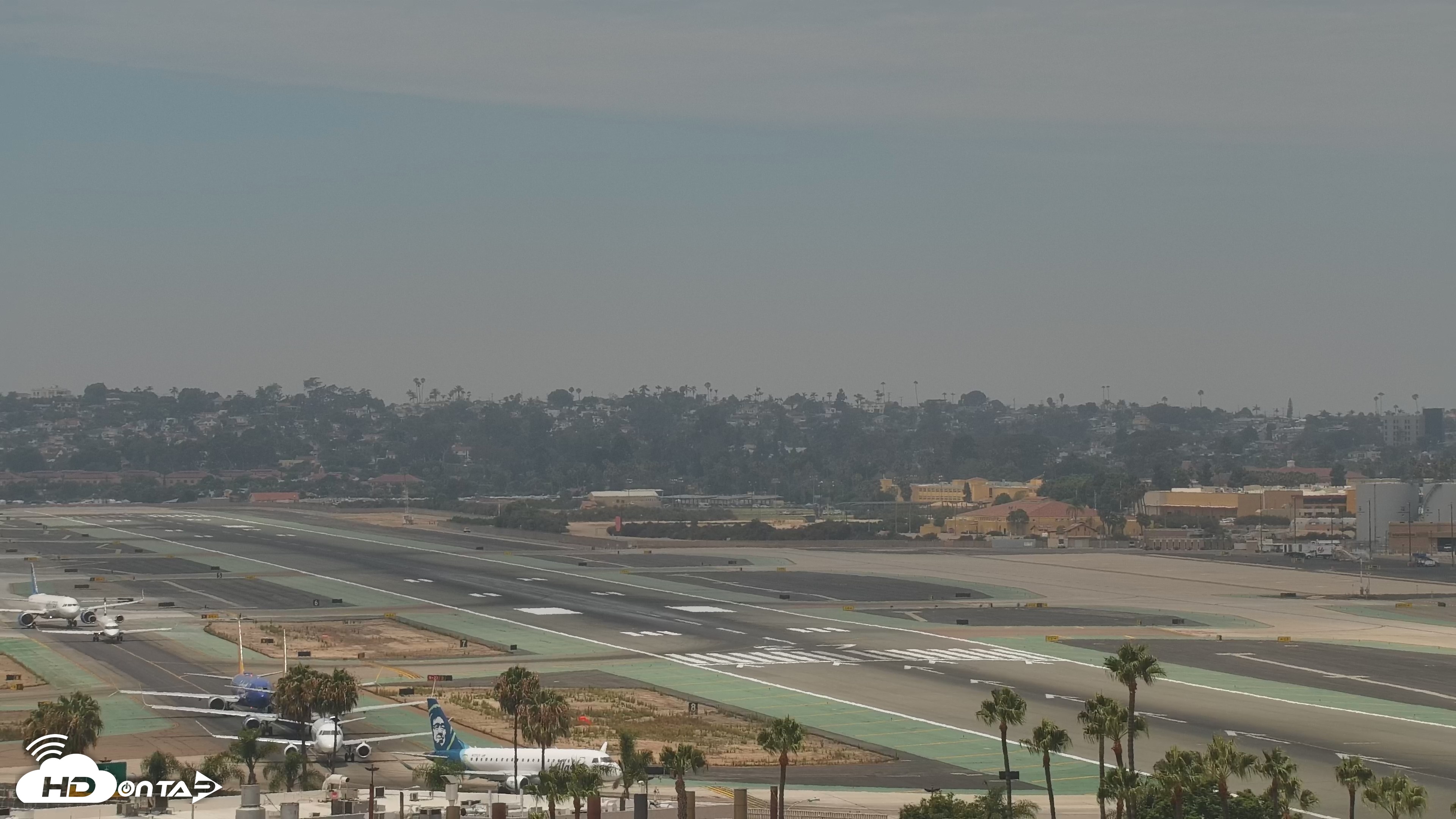 Snapshot of SD Lindbergh Airport & Bay Live Webcam taken Jul 20, 2026, 12:39pm PDT