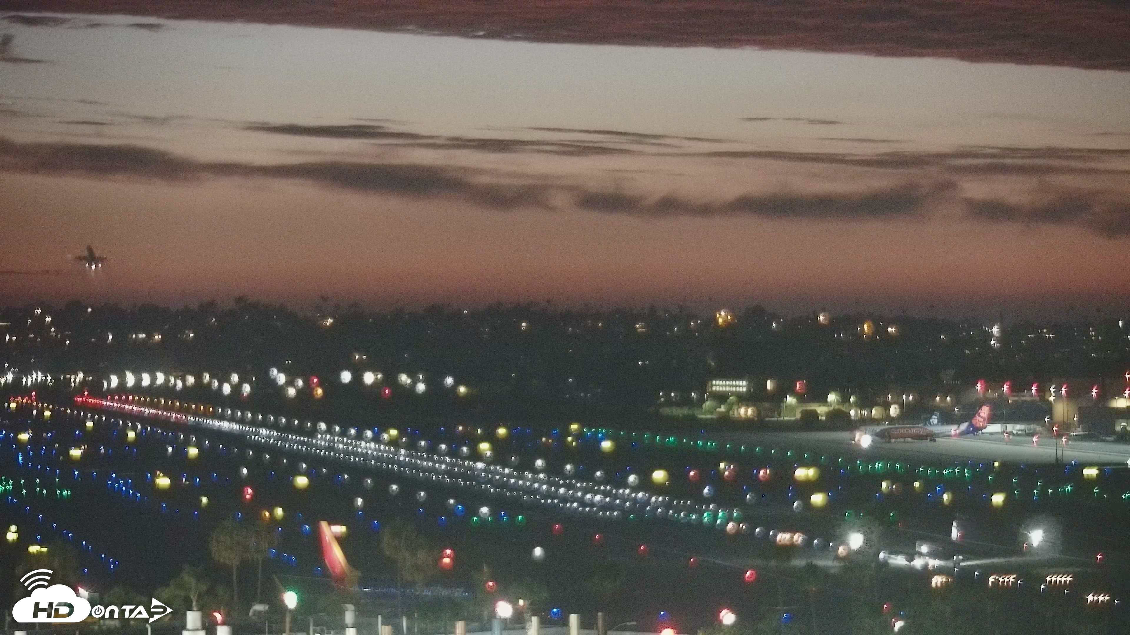 Snapshot of SD Lindbergh Airport & Bay Live Webcam taken Jul 20, 2026, 8:42pm PDT