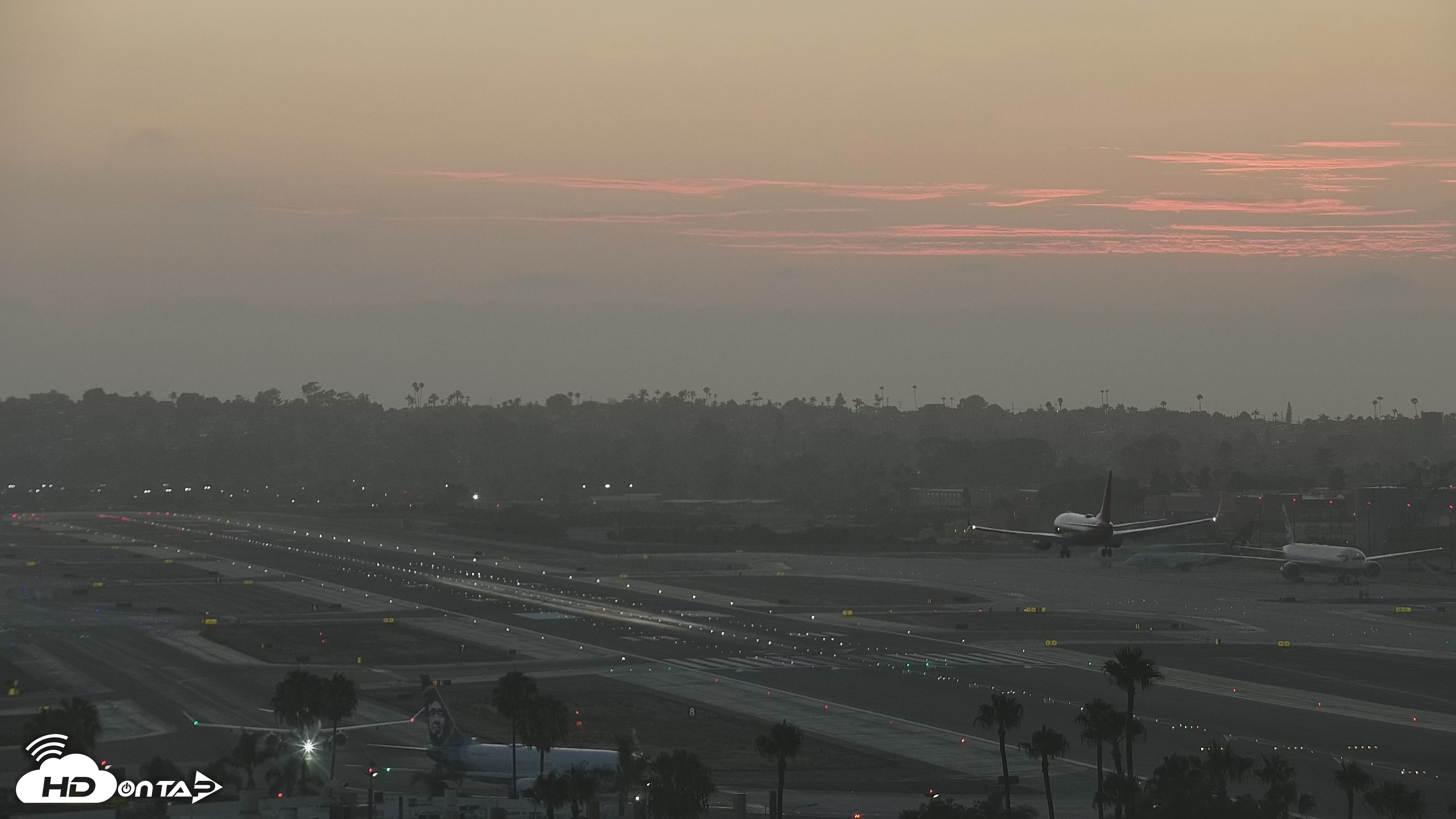 Snapshot of SD Lindbergh Airport & Bay Live Webcam taken Jul 17, 2026, 8:09pm PDT