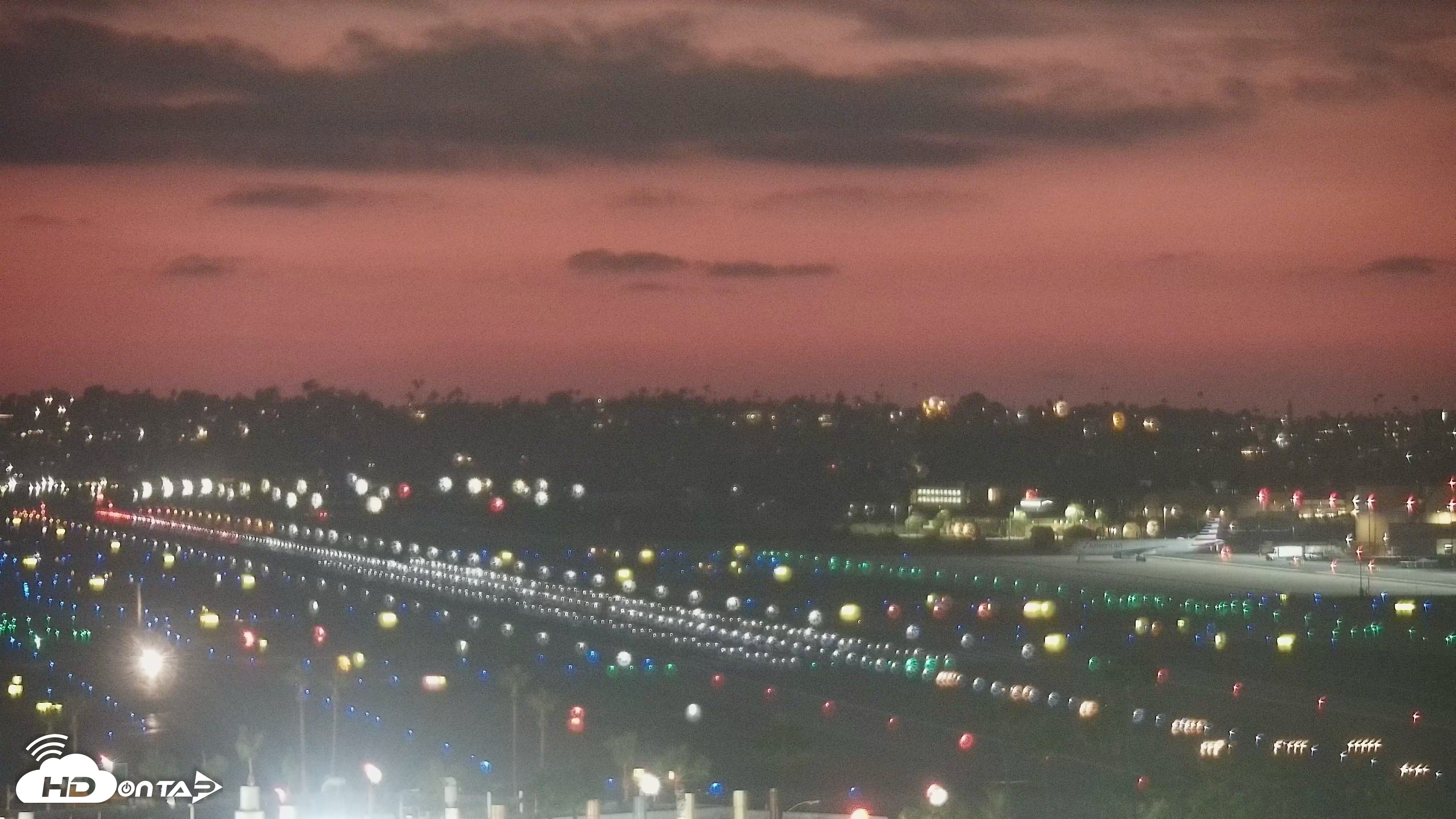 Snapshot of SD Lindbergh Airport & Bay Live Webcam taken Aug 10, 2026, 8:16pm PDT