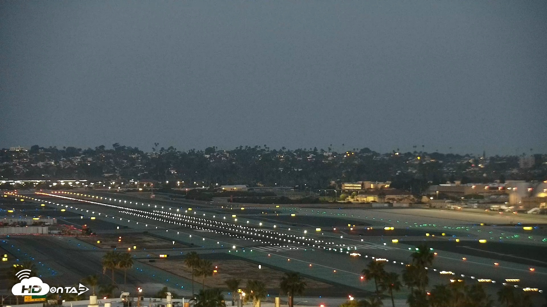 Snapshot of SD Lindbergh Airport & Bay Live Webcam taken Feb 7, 2026, 6:18am PST