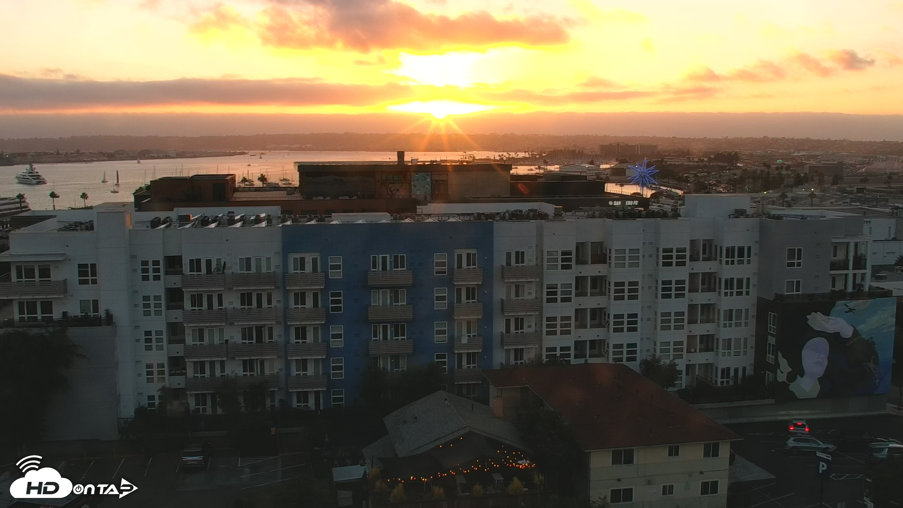 Snapshot of SD Lindbergh Airport & Bay Live Webcam taken Oct 12, 2025, 6:09pm PDT