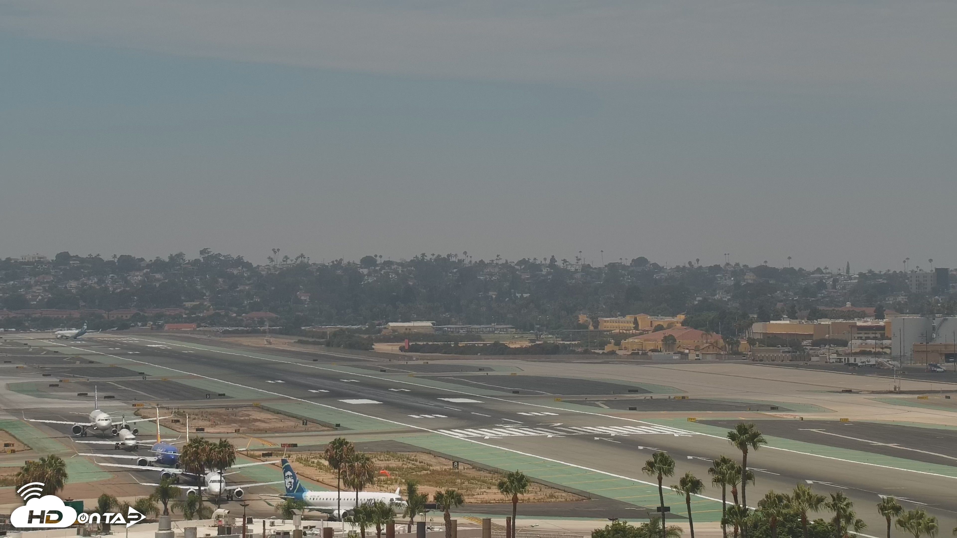 Snapshot of SD Lindbergh Airport & Bay Live Webcam taken Jul 20, 2026, 12:41pm PDT