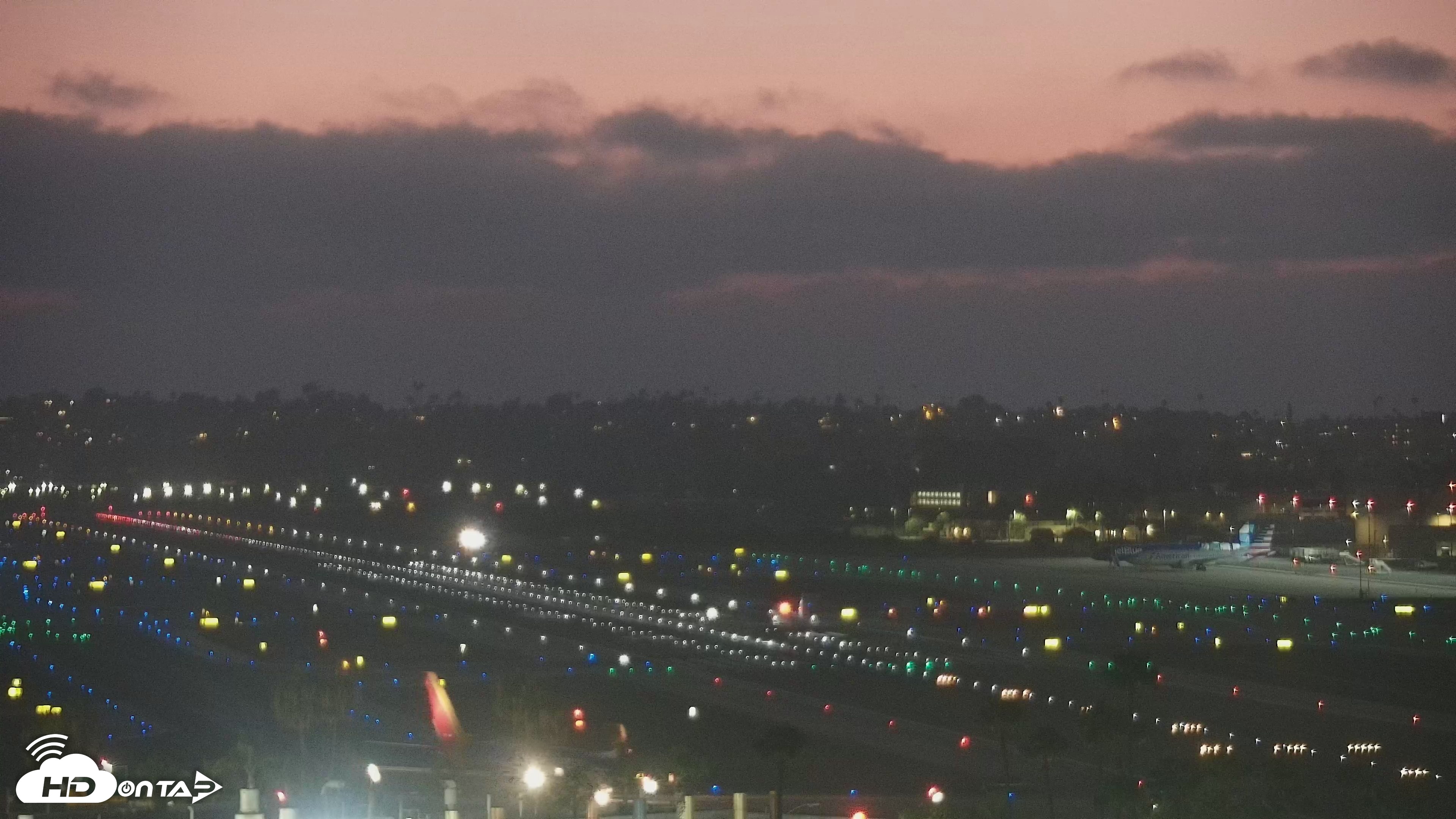 Snapshot of SD Lindbergh Airport & Bay Live Webcam taken Jul 28, 2026, 8:28pm PDT