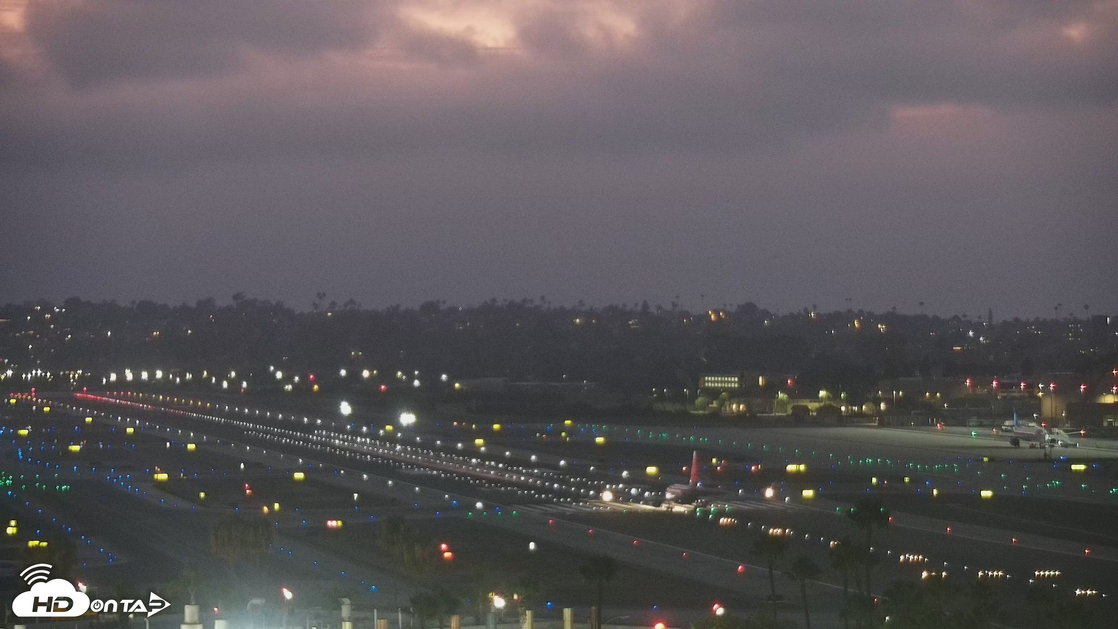 Snapshot of SD Lindbergh Airport & Bay Live Webcam taken Jul 26, 2026, 8:21pm PDT