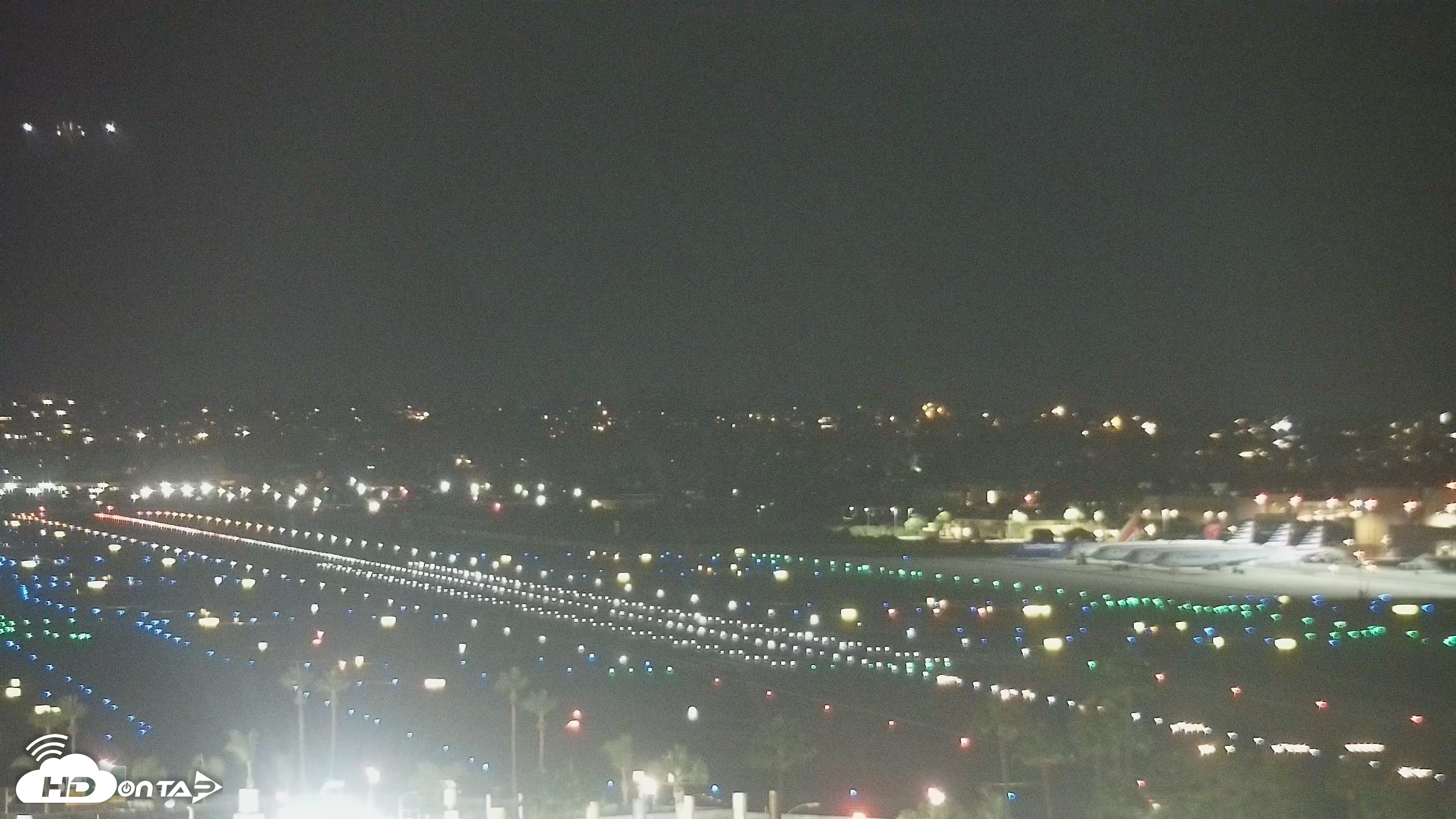 Snapshot of SD Lindbergh Airport & Bay Live Webcam taken Aug 15, 2026, 9:49pm PDT