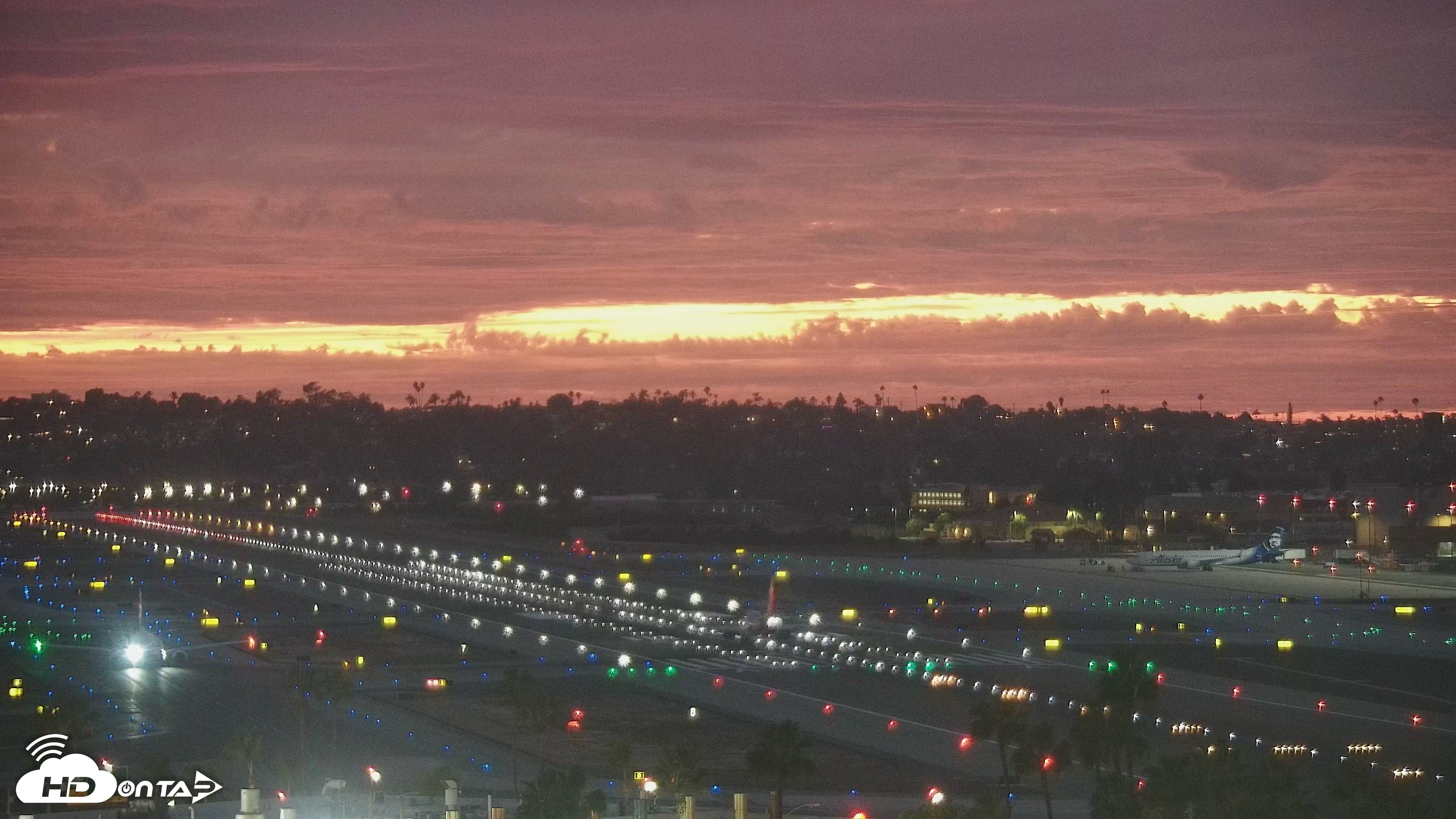 Snapshot of SD Lindbergh Airport & Bay Live Webcam taken Sep 27, 2026, 6:58pm PDT