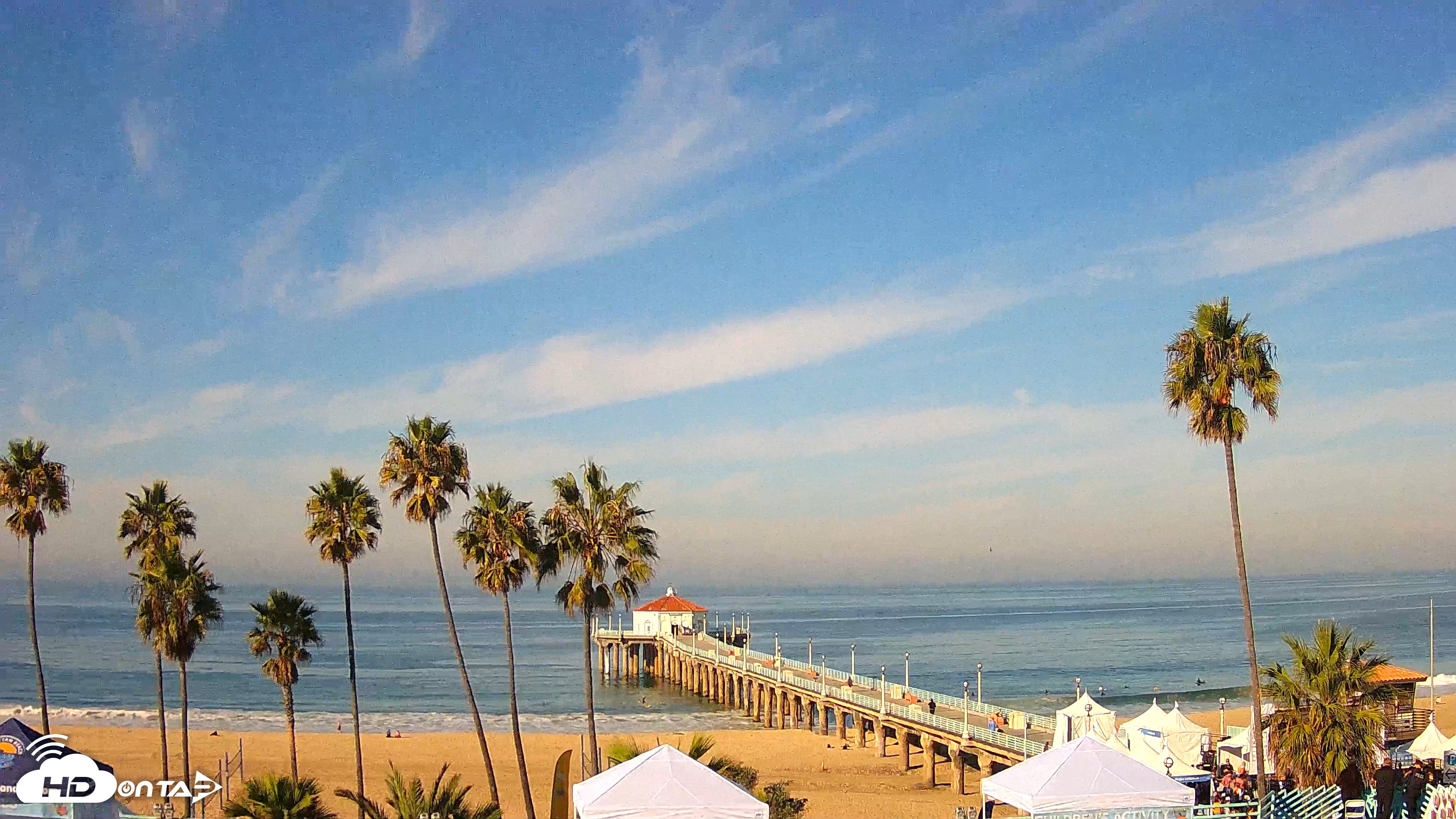 Snapshot of Manhattan Beach Pier Ultra HD Live Webcam taken Oct 19, 2025, 9:20am PDT