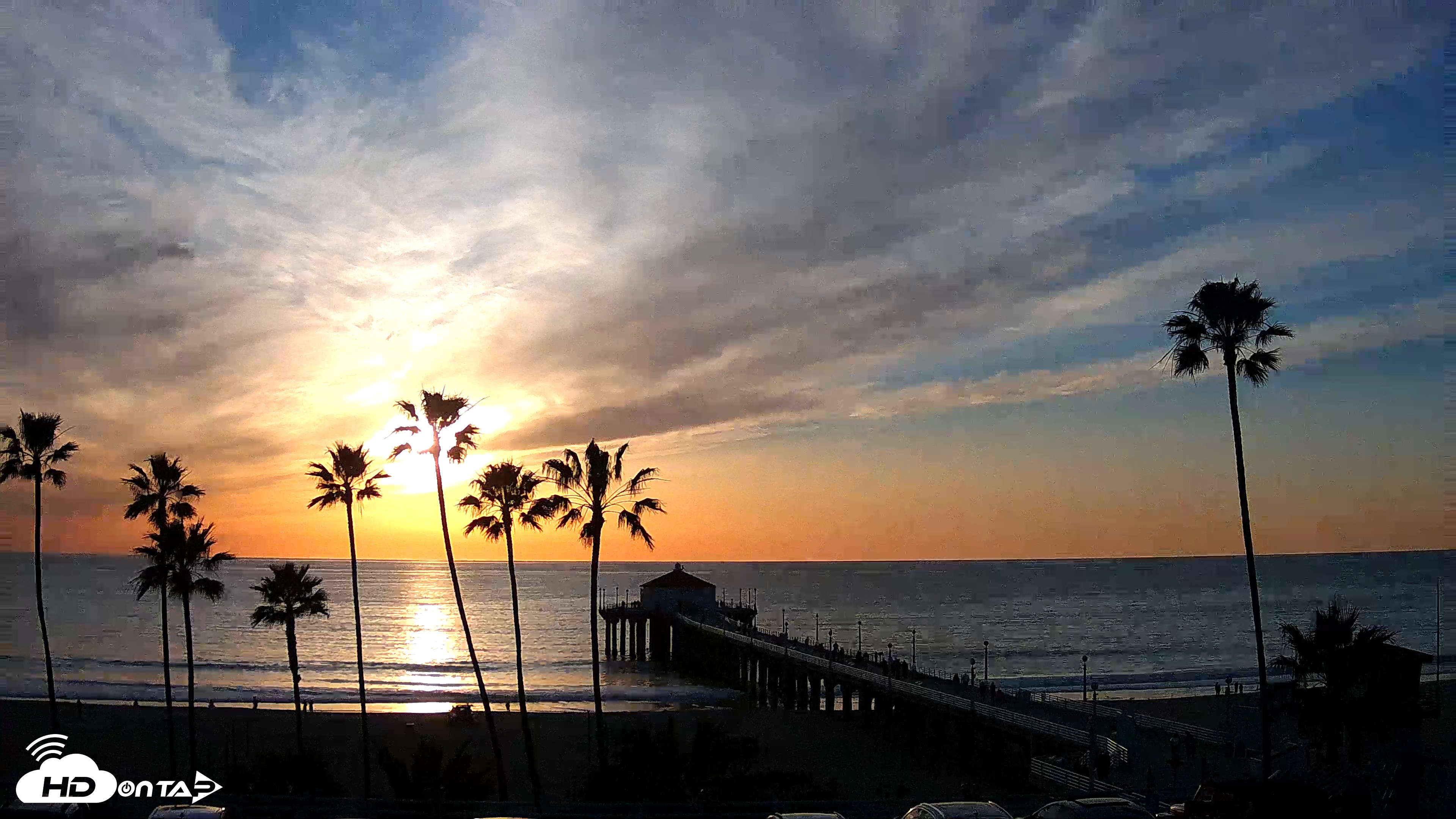 Snapshot of Manhattan Beach Pier Ultra HD Live Webcam taken Jan 28, 2026, 4:59pm PST