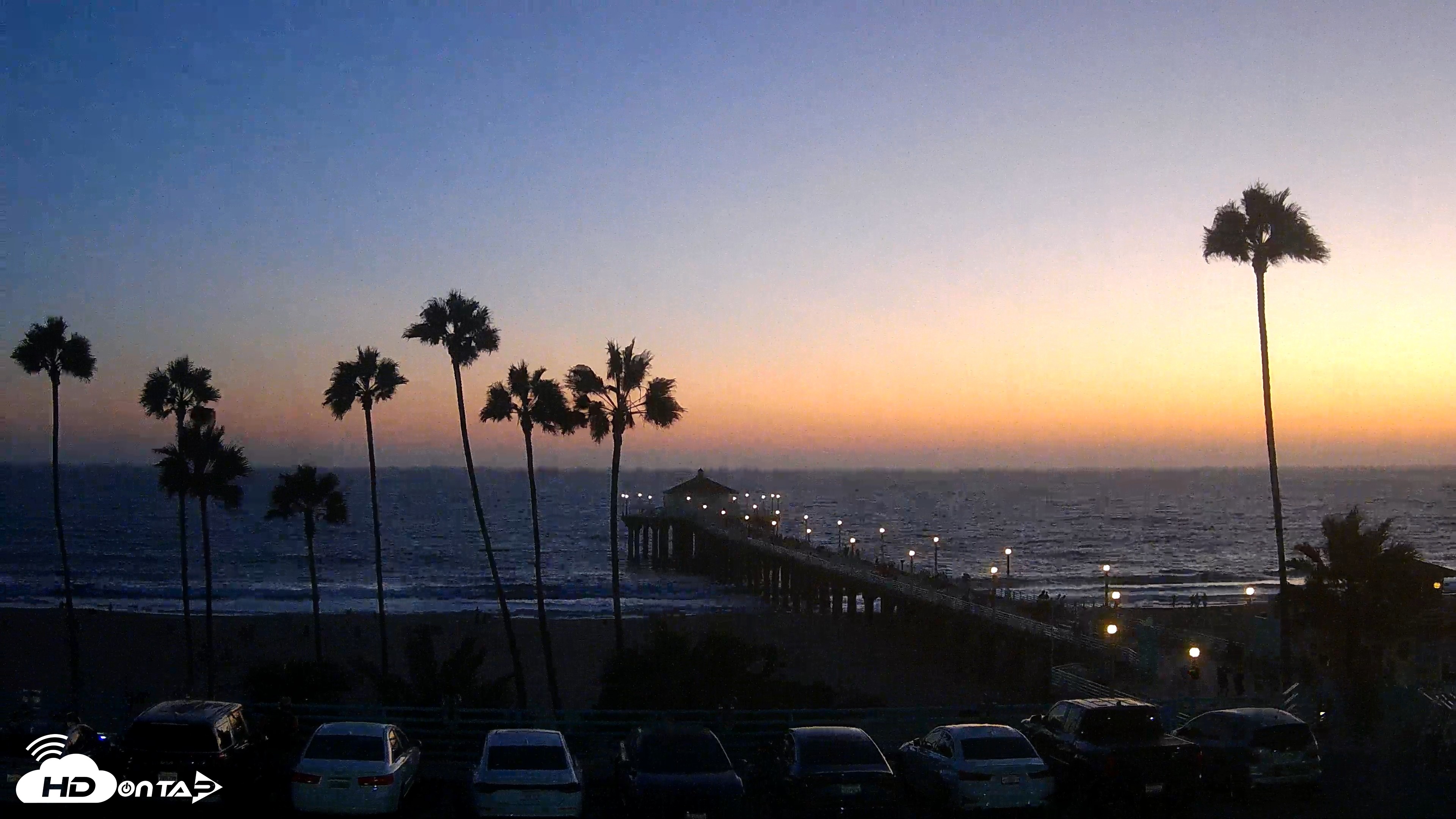Snapshot of Manhattan Beach Pier Ultra HD Live Webcam taken Aug 19, 2026, 7:58pm PDT