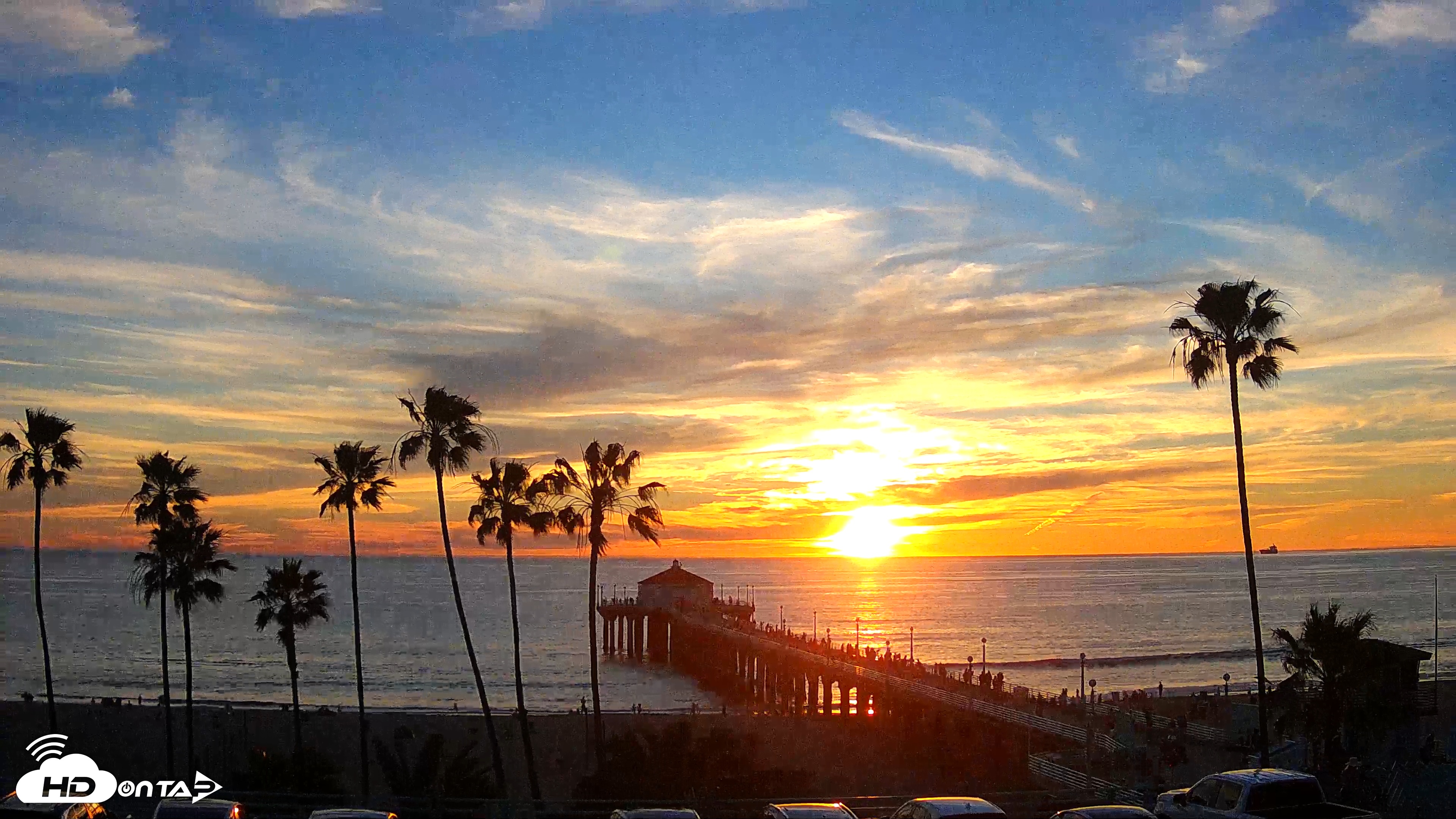 Snapshot of Manhattan Beach Pier Ultra HD Live Webcam taken Feb 27, 2026, 5:44pm PST