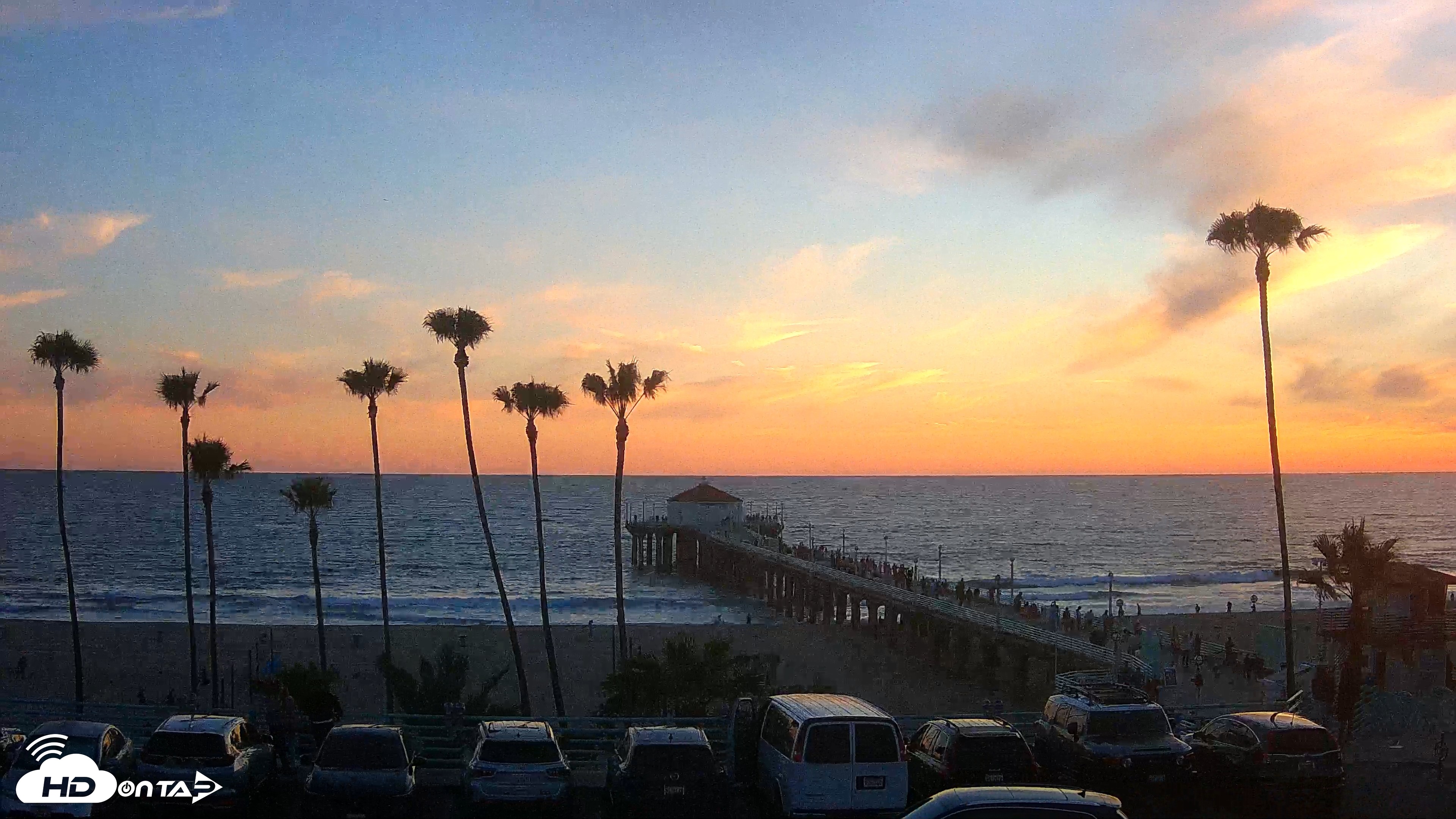 Snapshot of Manhattan Beach Pier Ultra HD Live Webcam taken Apr 23, 2026, 7:28pm PDT