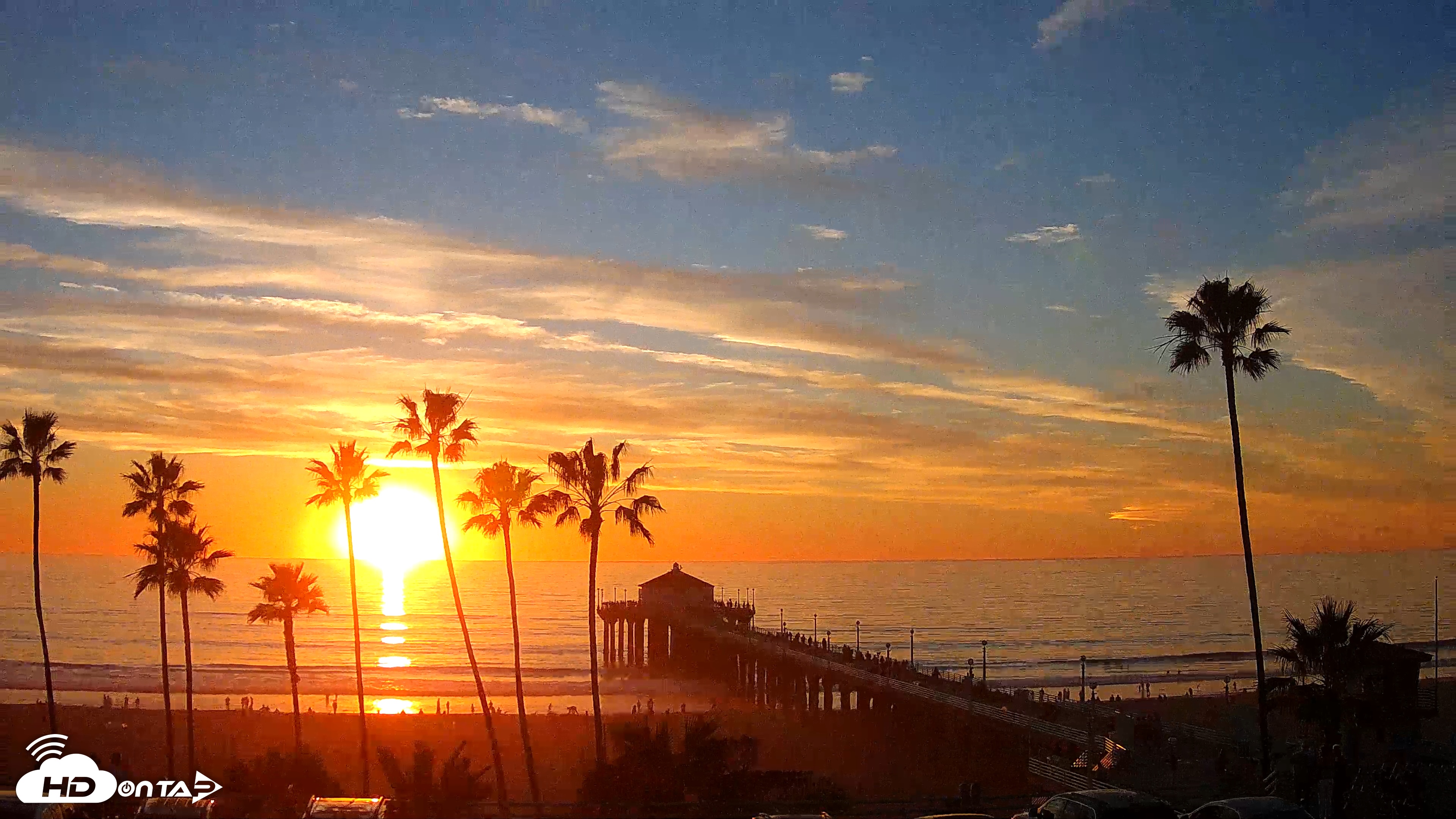 Snapshot of Manhattan Beach Pier Ultra HD Live Webcam taken Jan 16, 2026, 5:03pm PST