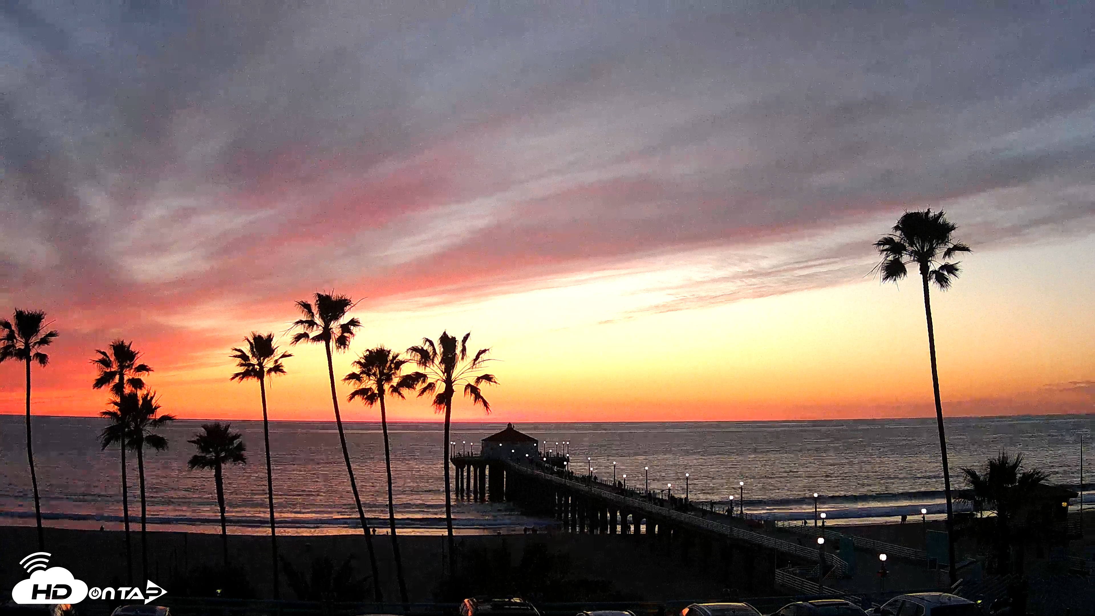 Snapshot of Manhattan Beach Pier Ultra HD Live Webcam taken Jan 28, 2026, 5:36pm PST