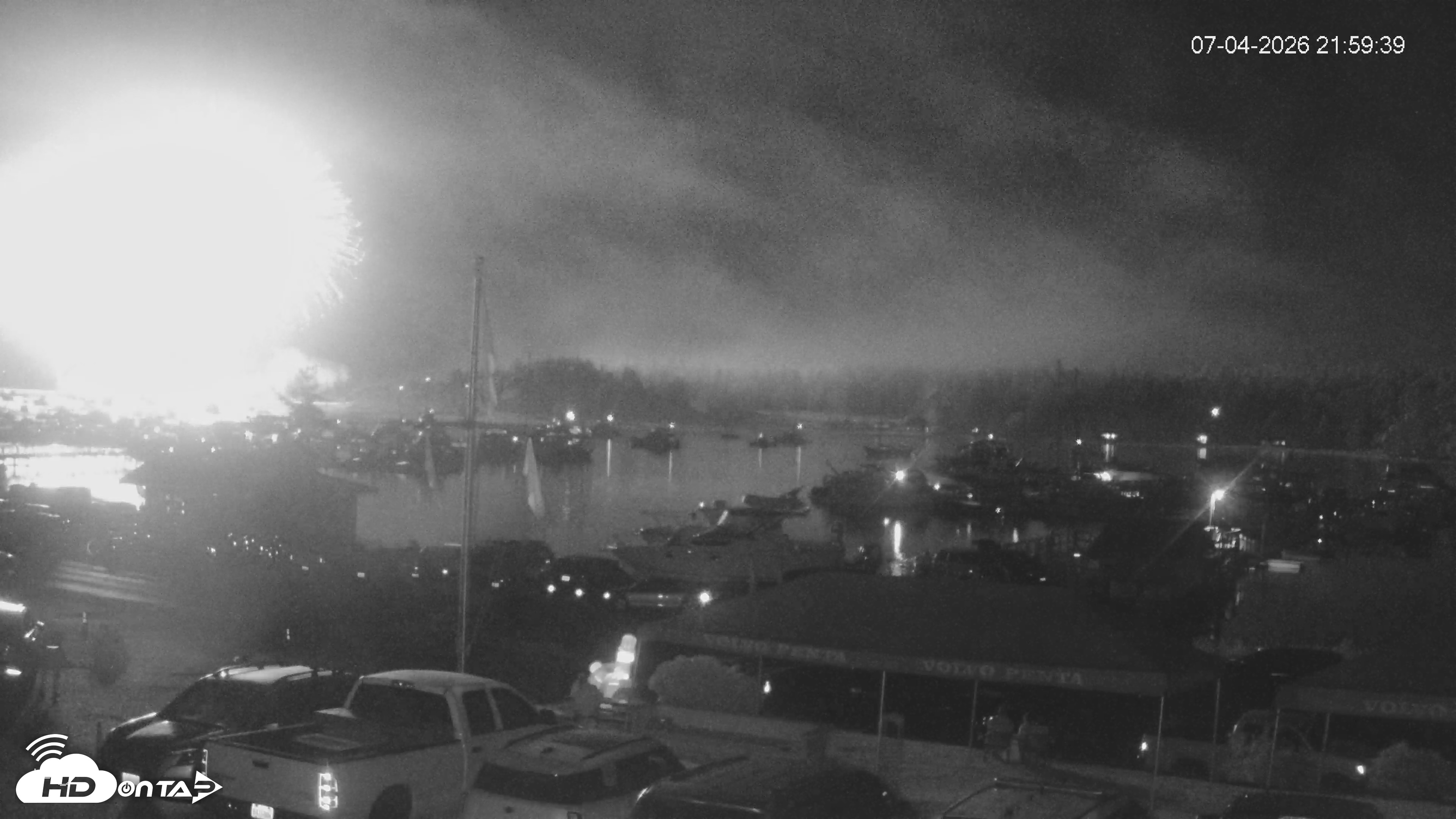 Snapshot of Lopez Island Marina Live Webcam taken Jul 4, 2026, 10:59pm PDT