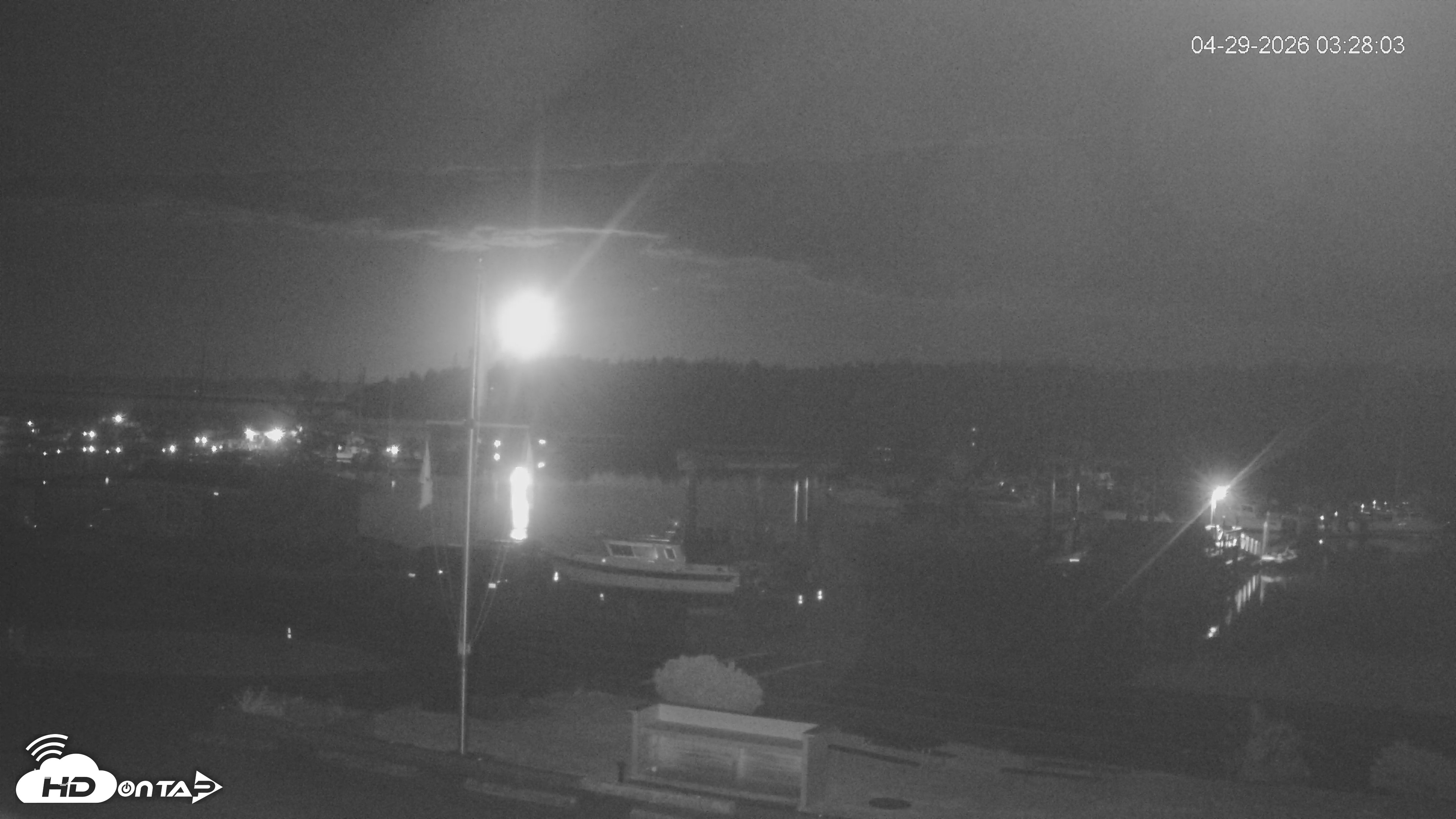 Snapshot of Lopez Island Marina Live Webcam taken Apr 29, 2026, 4:28am PDT