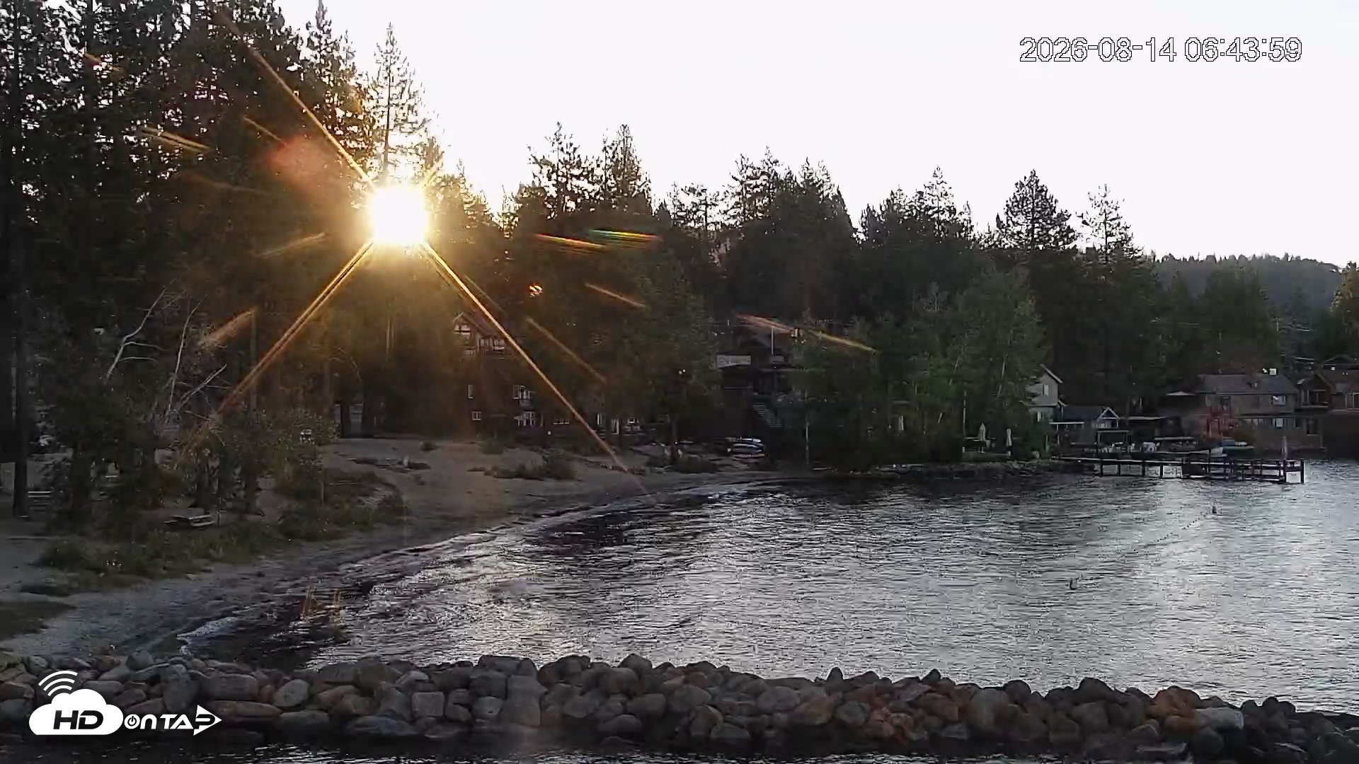 Snapshot of Tahoe Vista Lake Tahoe Live Webcam taken Aug 14, 2026, 6:45am PDT
