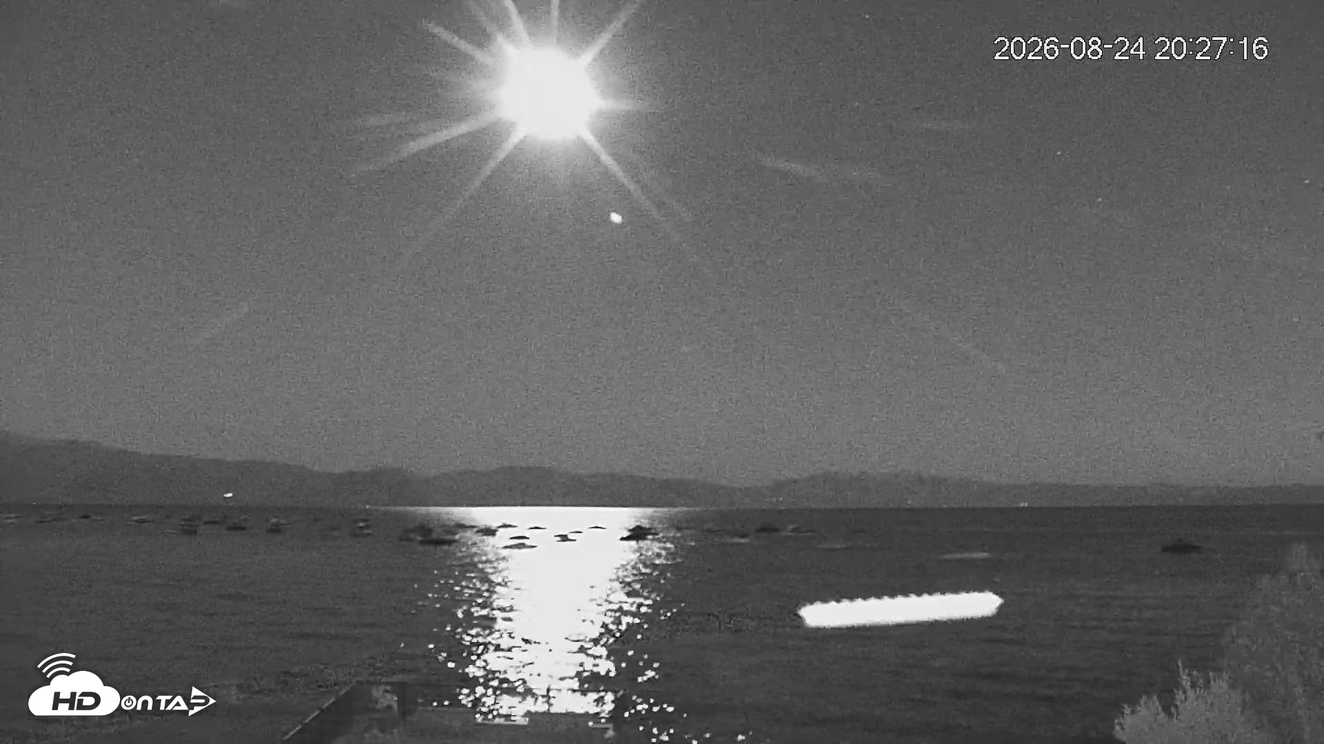 Snapshot of Tahoe Vista Lake Tahoe Live Webcam taken Aug 24, 2026, 8:28pm PDT