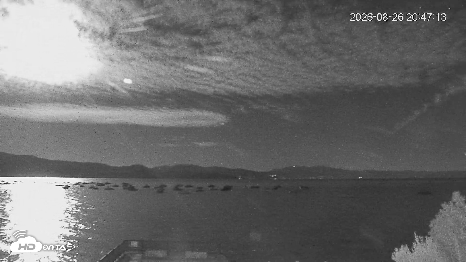 Snapshot of Tahoe Vista Lake Tahoe Live Webcam taken Aug 26, 2026, 8:48pm PDT