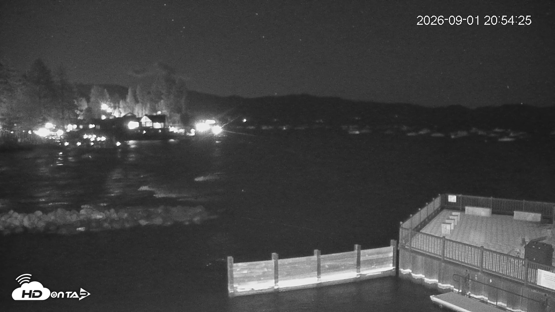 Snapshot of Tahoe Vista Lake Tahoe Live Webcam taken Sep 1, 2026, 8:55pm PDT