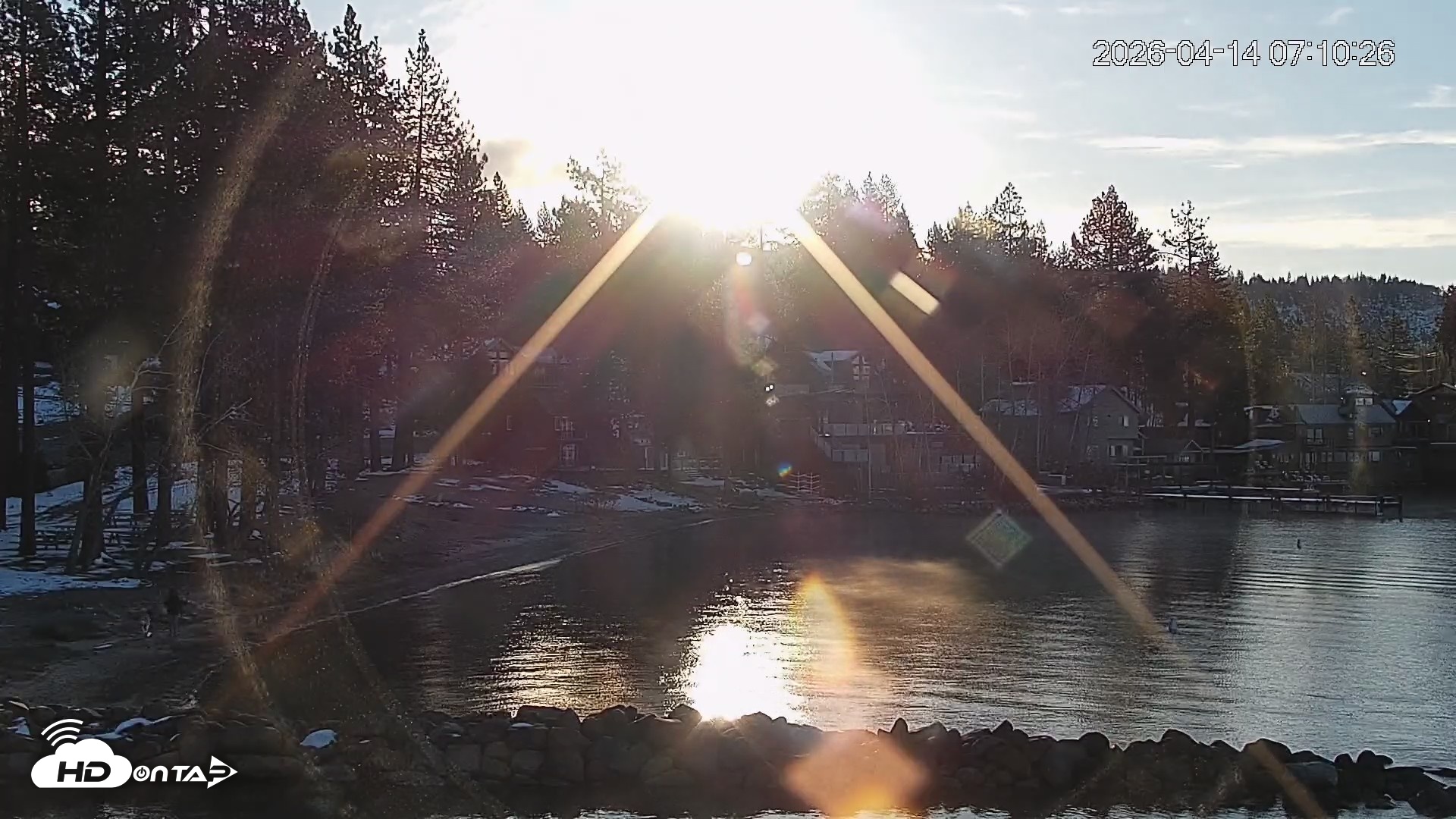 Snapshot of Tahoe Vista Lake Tahoe Live Webcam taken Apr 14, 2026, 7:11am PDT