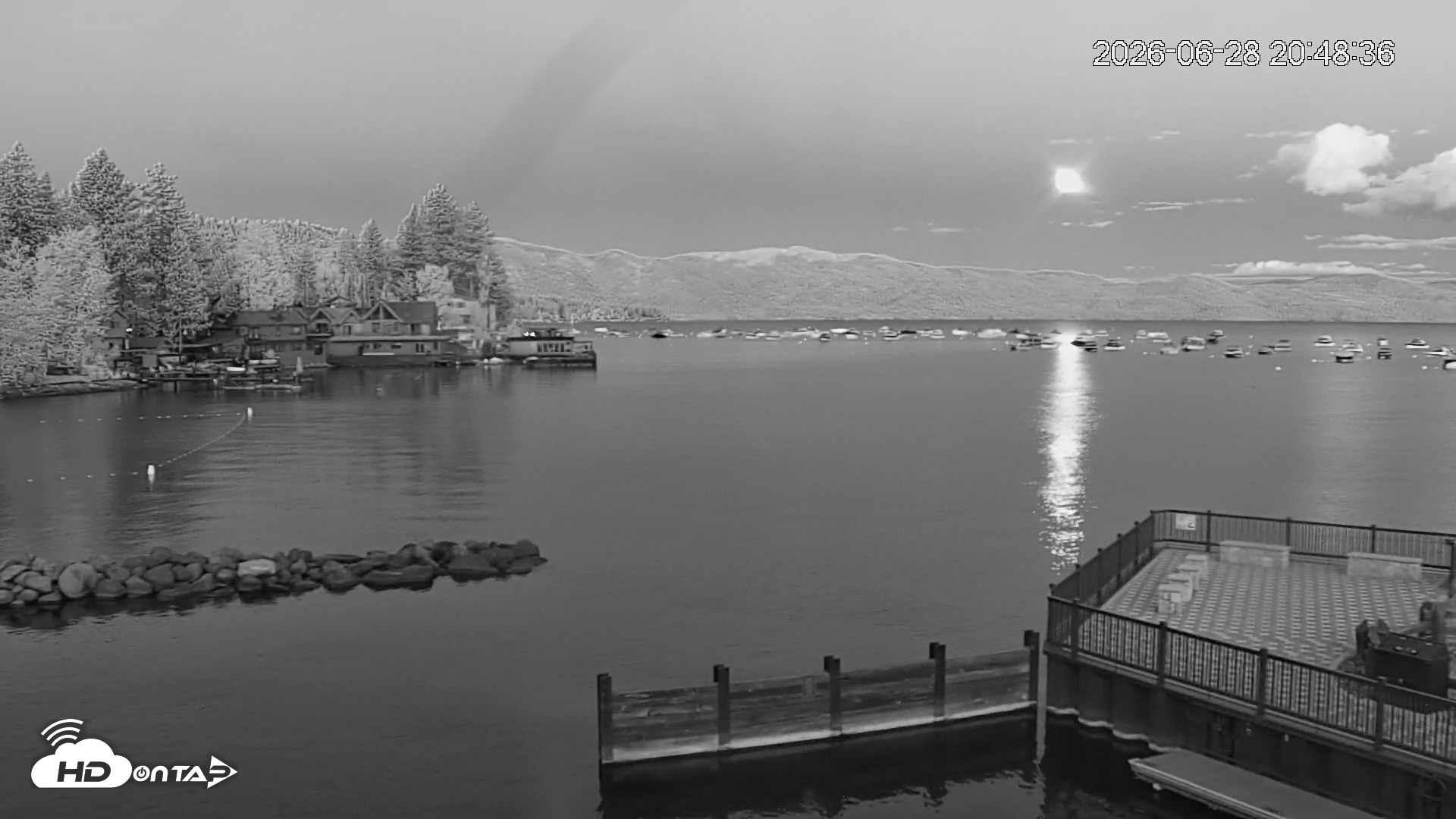 Snapshot of Tahoe Vista Lake Tahoe Live Webcam taken Jun 28, 2026, 8:50pm PDT