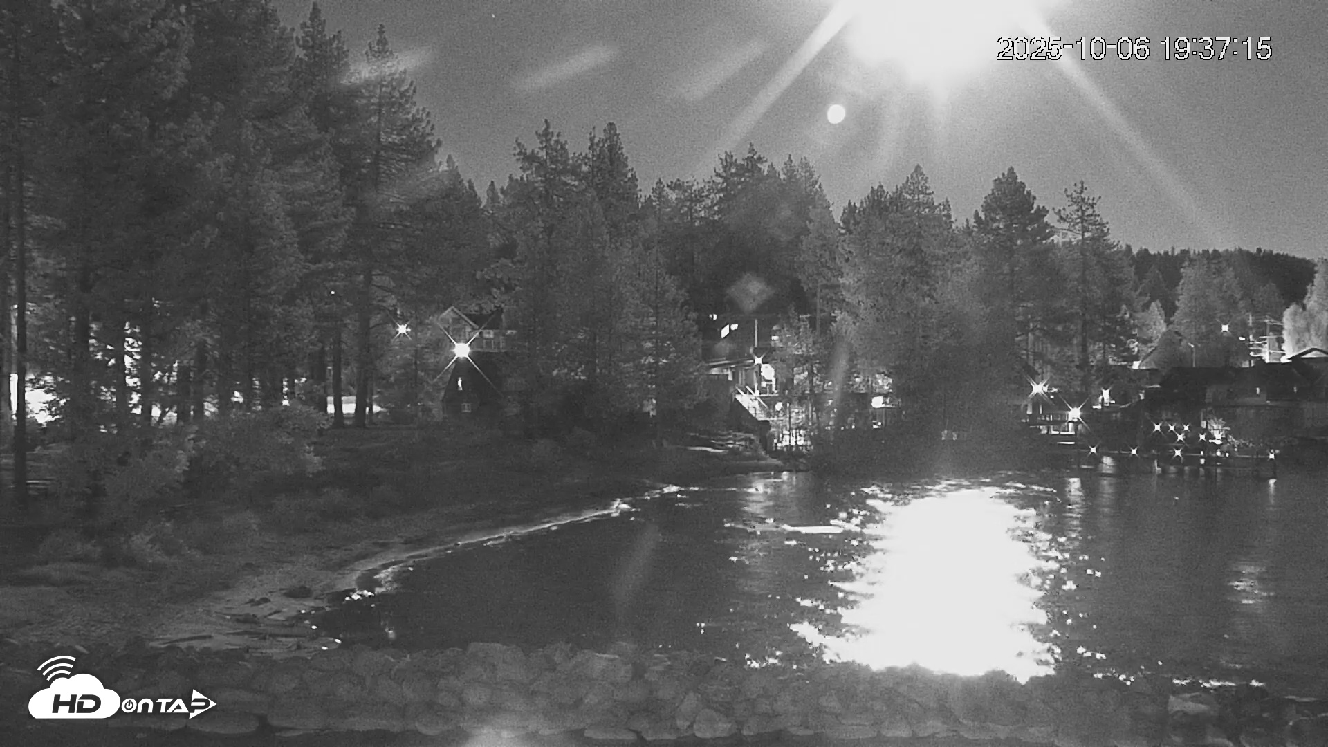 Snapshot of Tahoe Vista Lake Tahoe Live Webcam taken Oct 6, 2025, 7:38pm PDT