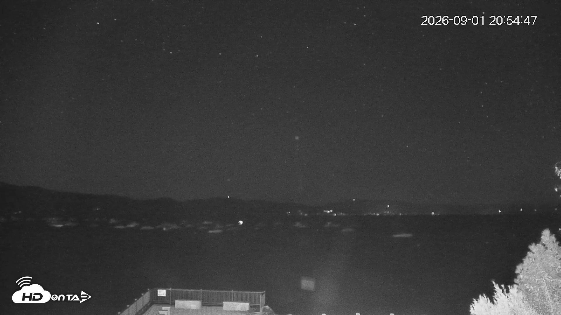 Snapshot of Tahoe Vista Lake Tahoe Live Webcam taken Sep 1, 2026, 8:56pm PDT