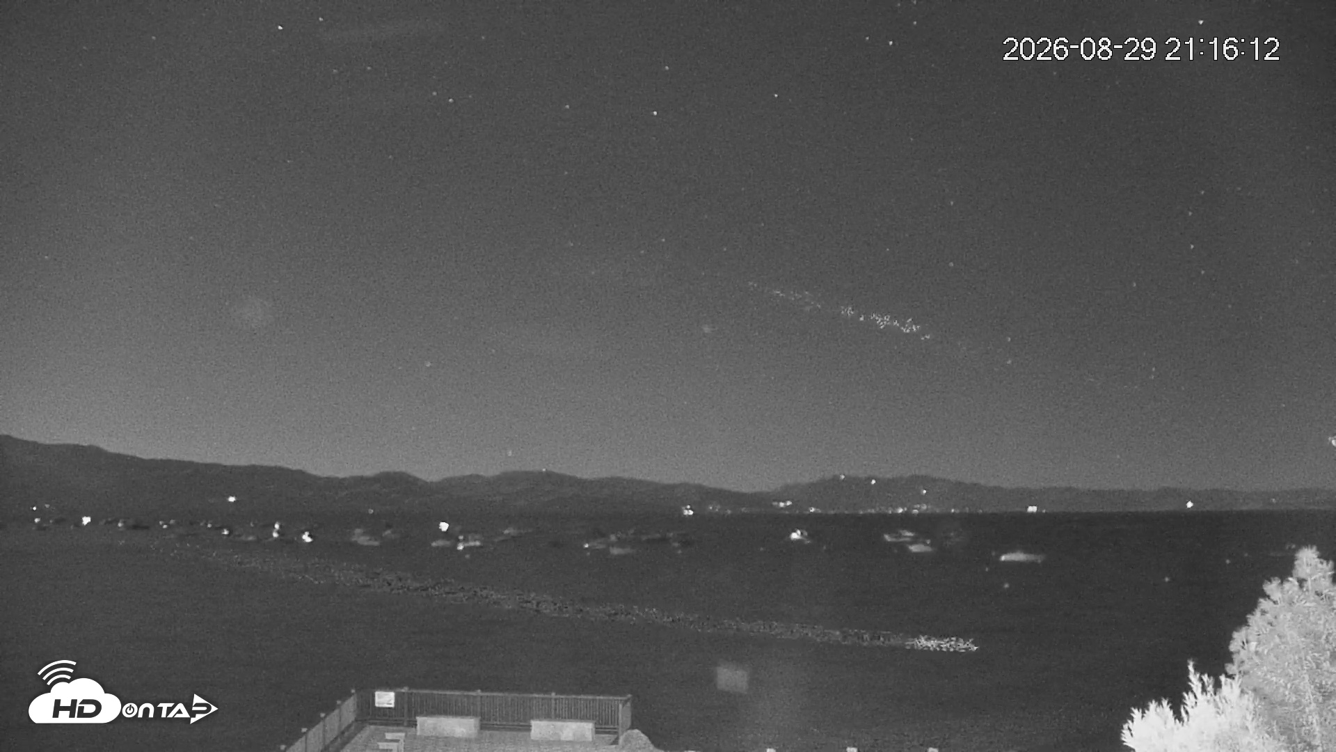 Snapshot of Tahoe Vista Lake Tahoe Live Webcam taken Aug 29, 2026, 9:17pm PDT