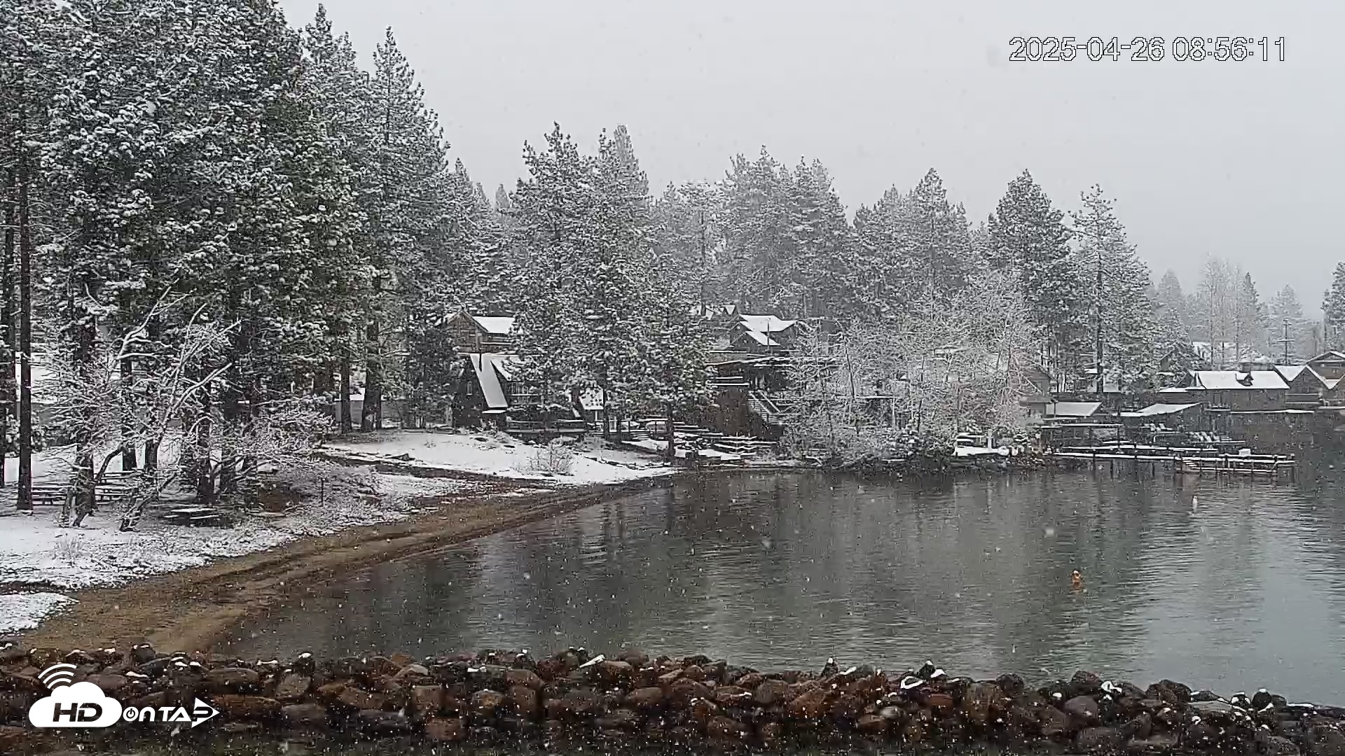 Snapshot of Tahoe Vista Lake Tahoe Live Webcam taken Apr 26, 2025, 8:57am PDT