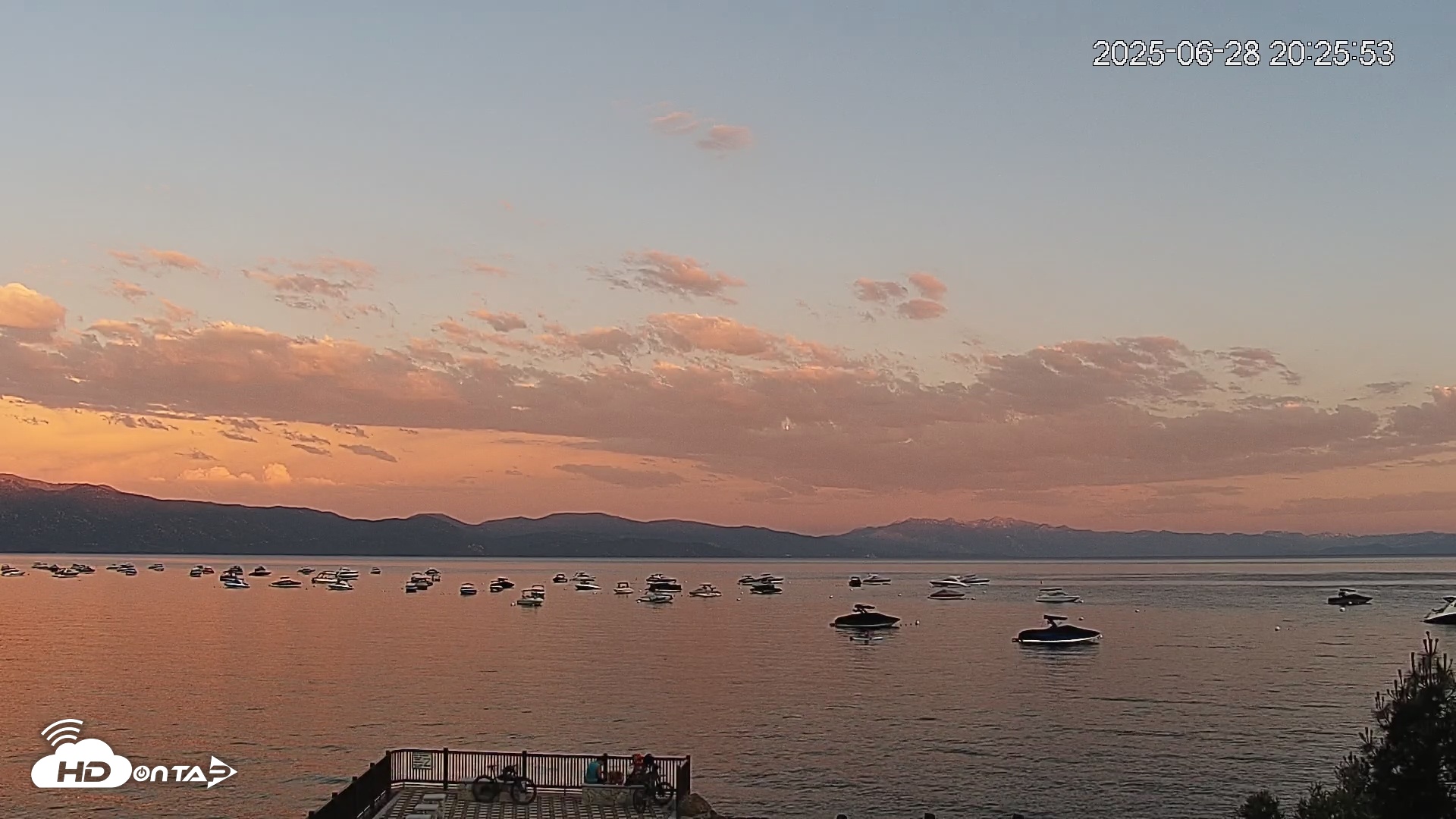 Snapshot of Tahoe Vista Lake Tahoe Live Webcam taken Jun 28, 2025, 8:26pm PDT