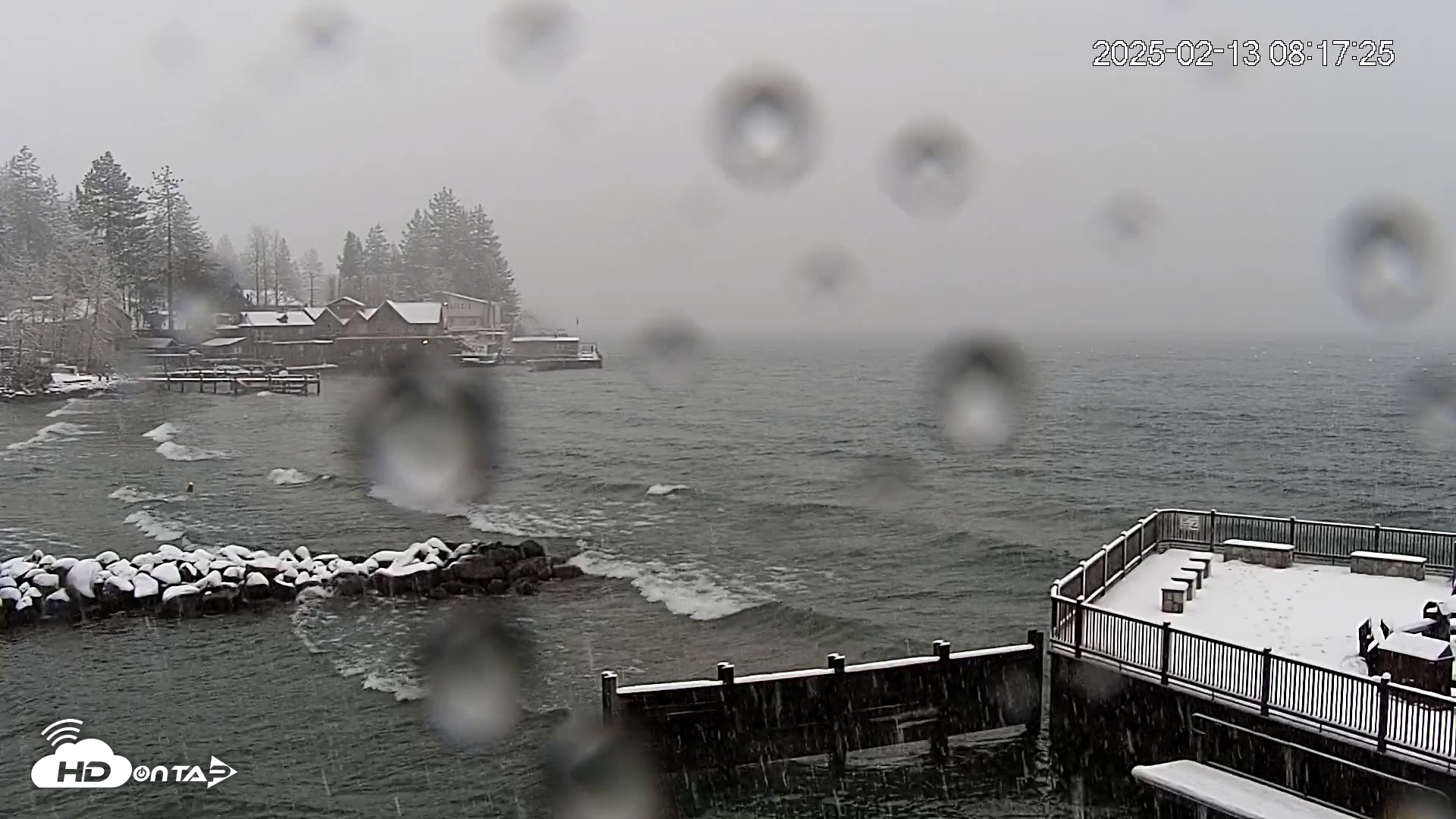 Snapshot of Tahoe Vista Lake Tahoe Live Webcam taken Feb 13, 2025, 8:18am PST