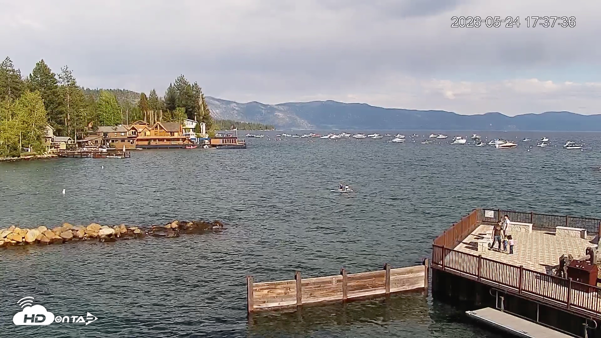 Snapshot of Tahoe Vista Lake Tahoe Live Webcam taken May 24, 2026, 5:39pm PDT
