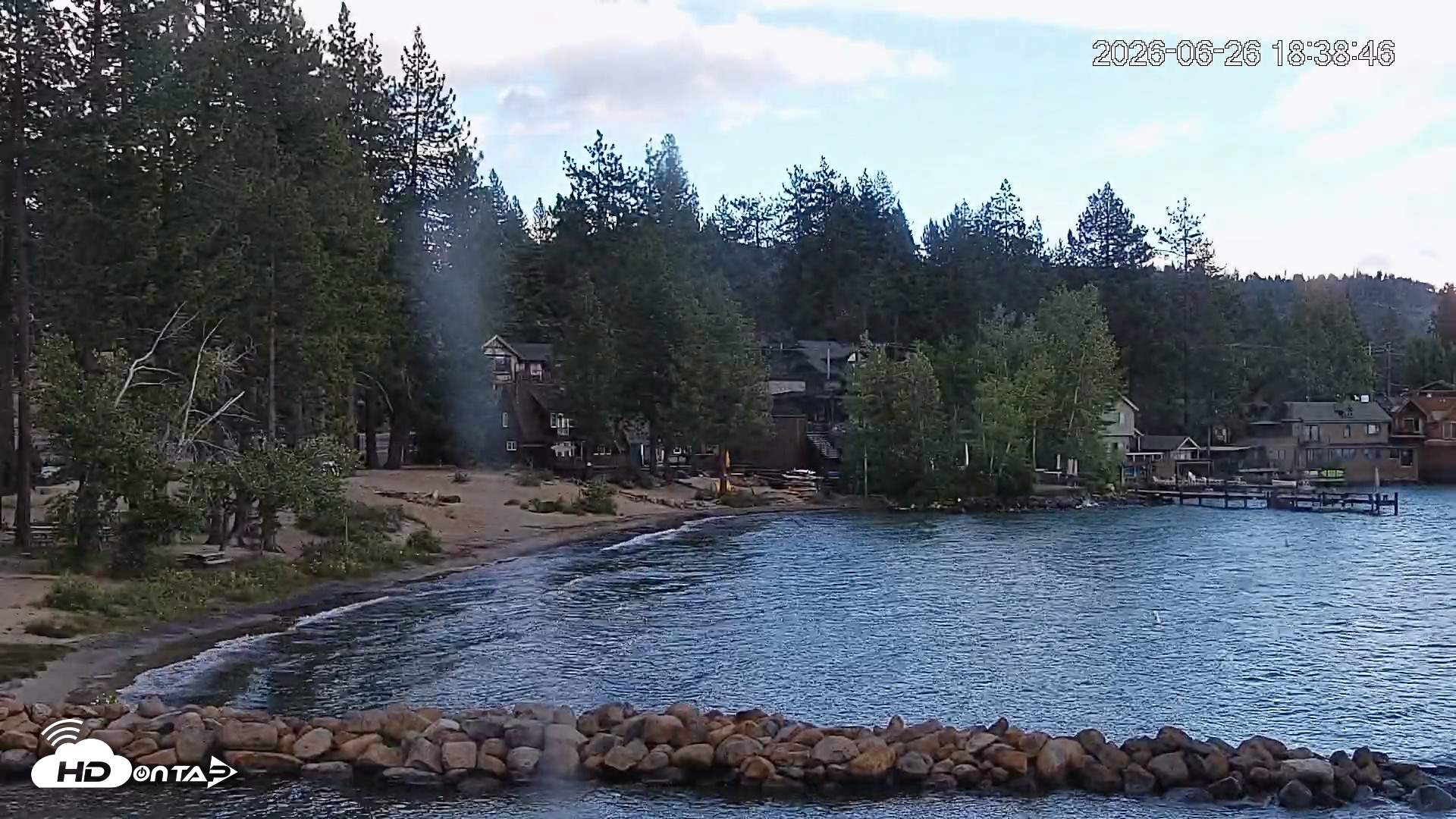 Snapshot of Tahoe Vista Lake Tahoe Live Webcam taken Jun 26, 2026, 6:40pm PDT