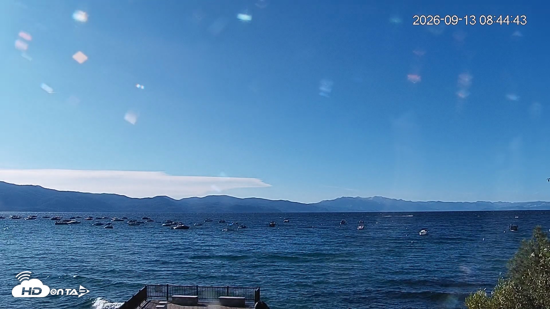 Snapshot of Tahoe Vista Lake Tahoe Live Webcam taken Sep 13, 2026, 8:46am PDT