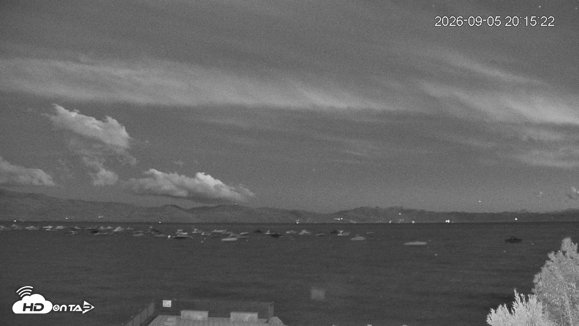 Snapshot of Tahoe Vista Lake Tahoe Live Webcam taken Sep 5, 2026, 8:19pm PDT