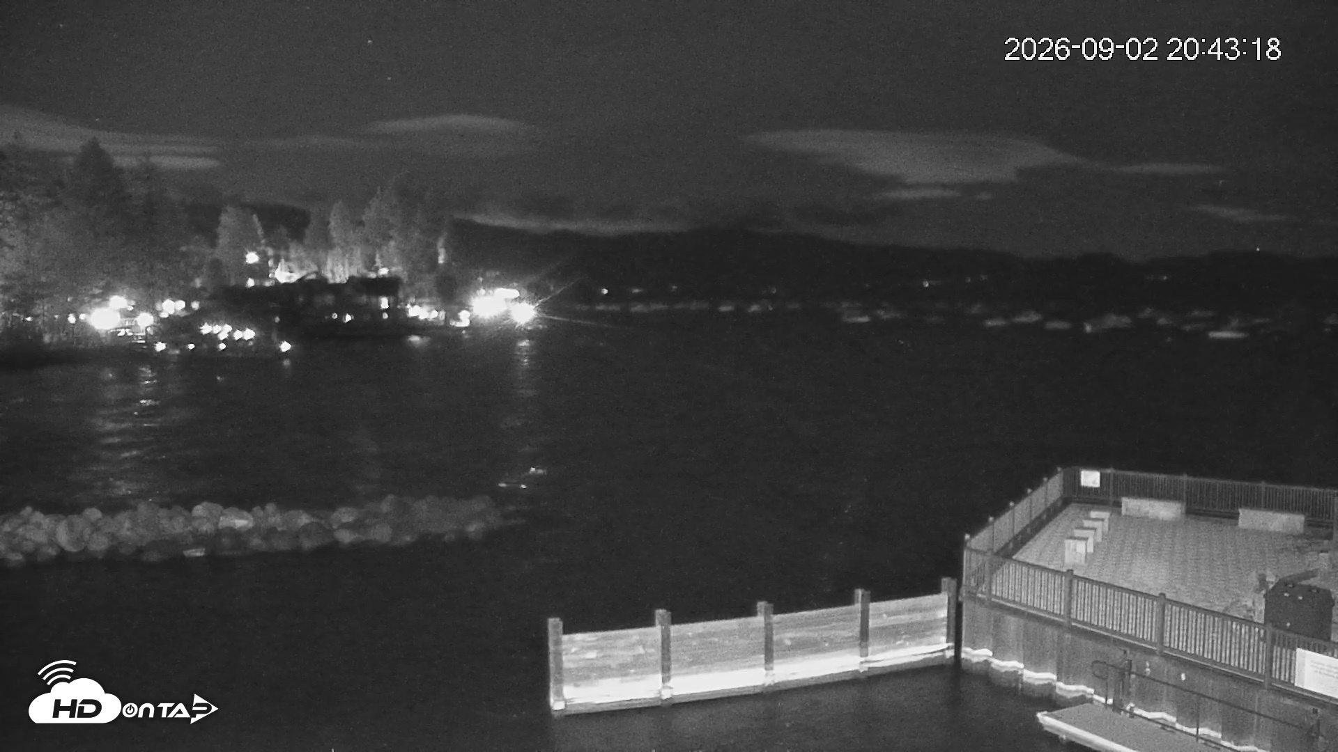 Snapshot of Tahoe Vista Lake Tahoe Live Webcam taken Sep 2, 2026, 8:44pm PDT
