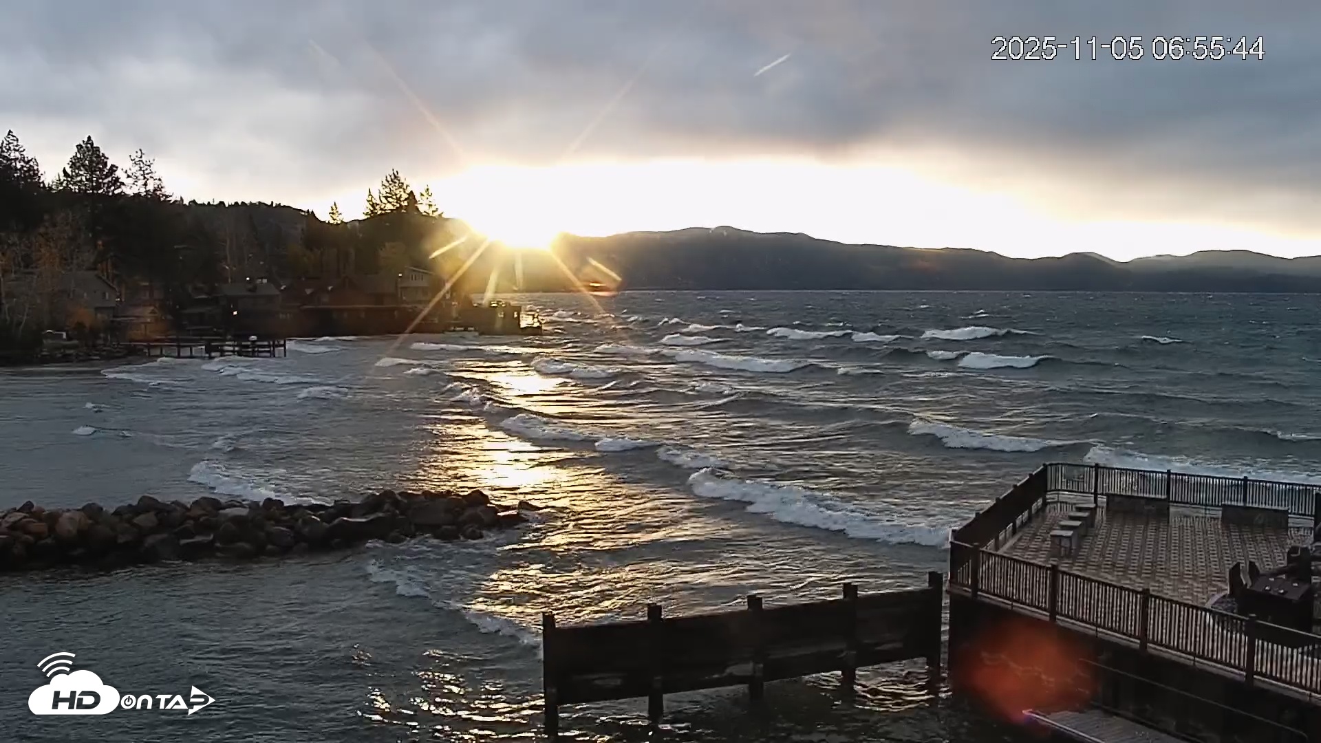 Snapshot of Tahoe Vista Lake Tahoe Live Webcam taken Nov 5, 2025, 6:56am PST