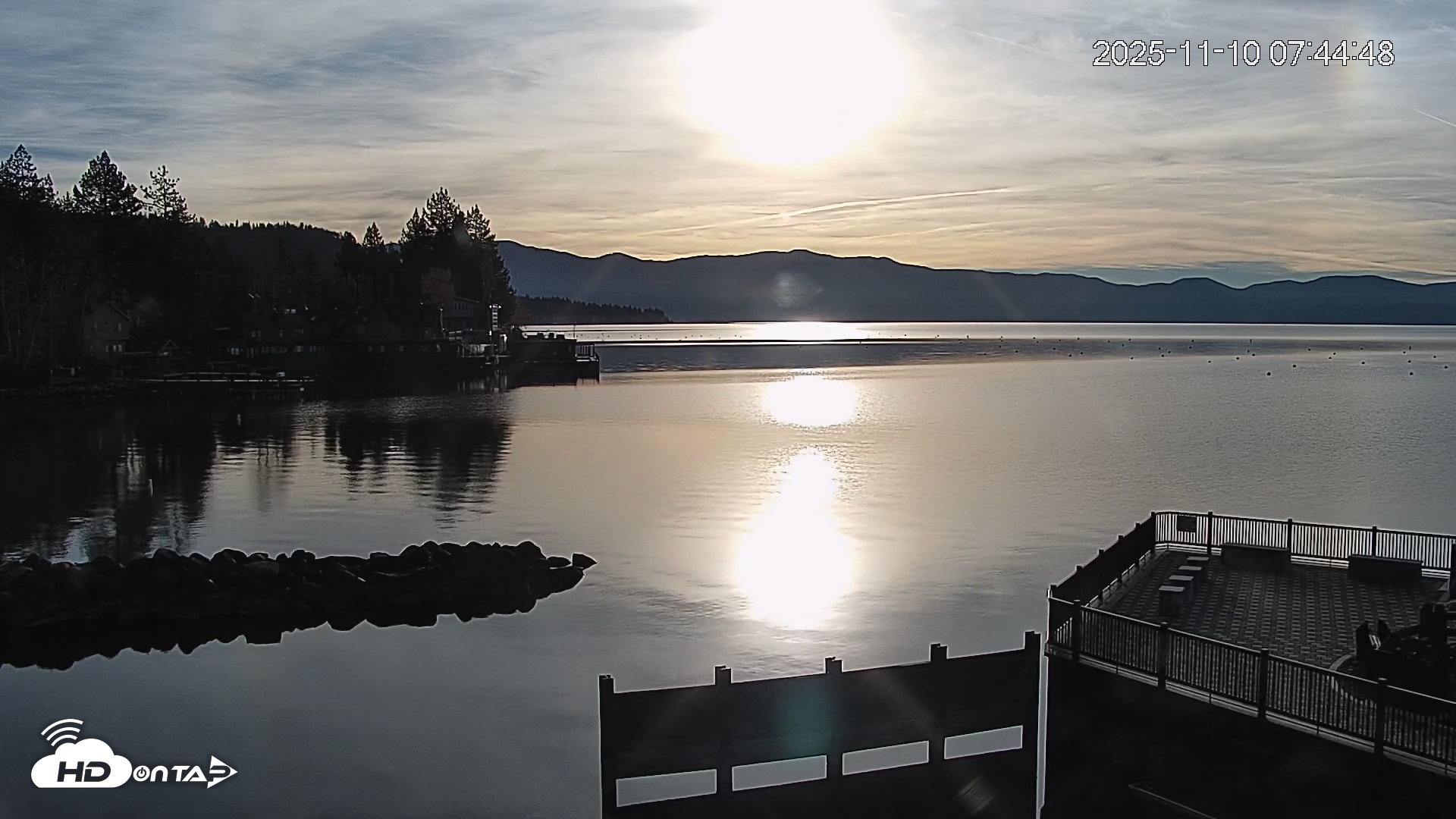 Snapshot of Tahoe Vista Lake Tahoe Live Webcam taken Nov 10, 2025, 7:46am PST