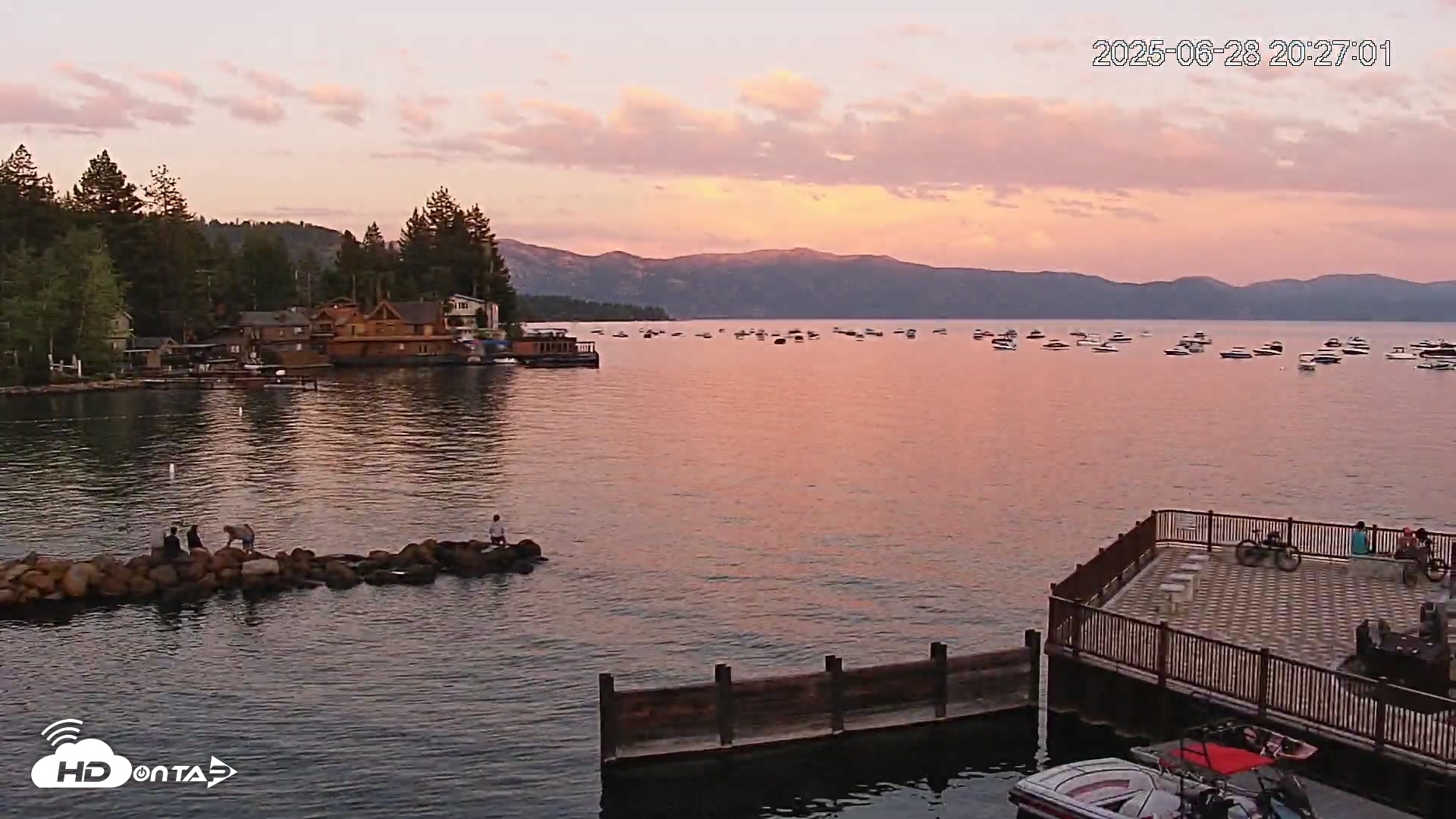 Snapshot of Tahoe Vista Lake Tahoe Live Webcam taken Jun 28, 2025, 8:28pm PDT