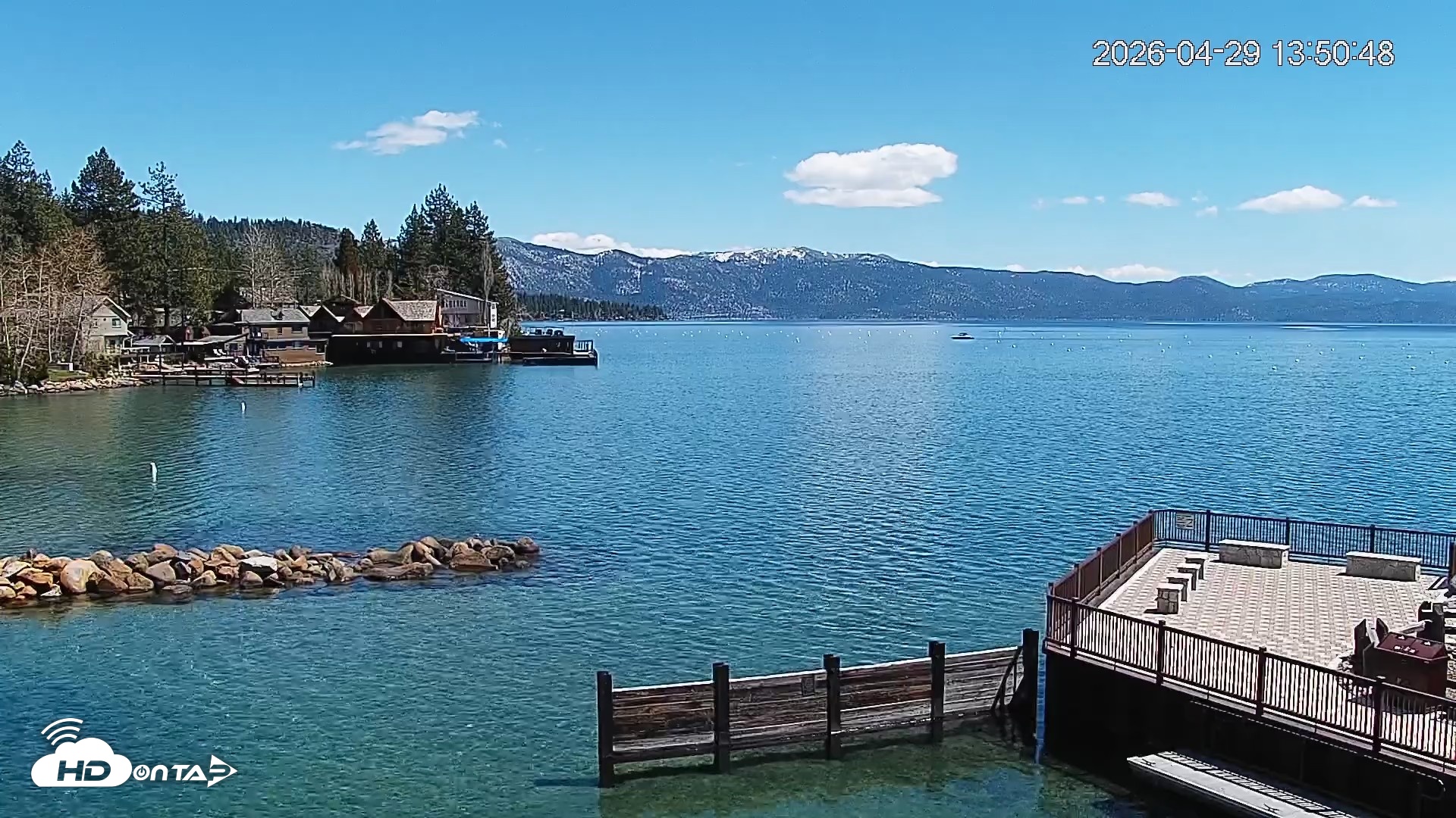 Snapshot of Tahoe Vista Lake Tahoe Live Webcam taken Apr 29, 2026, 1:52pm PDT