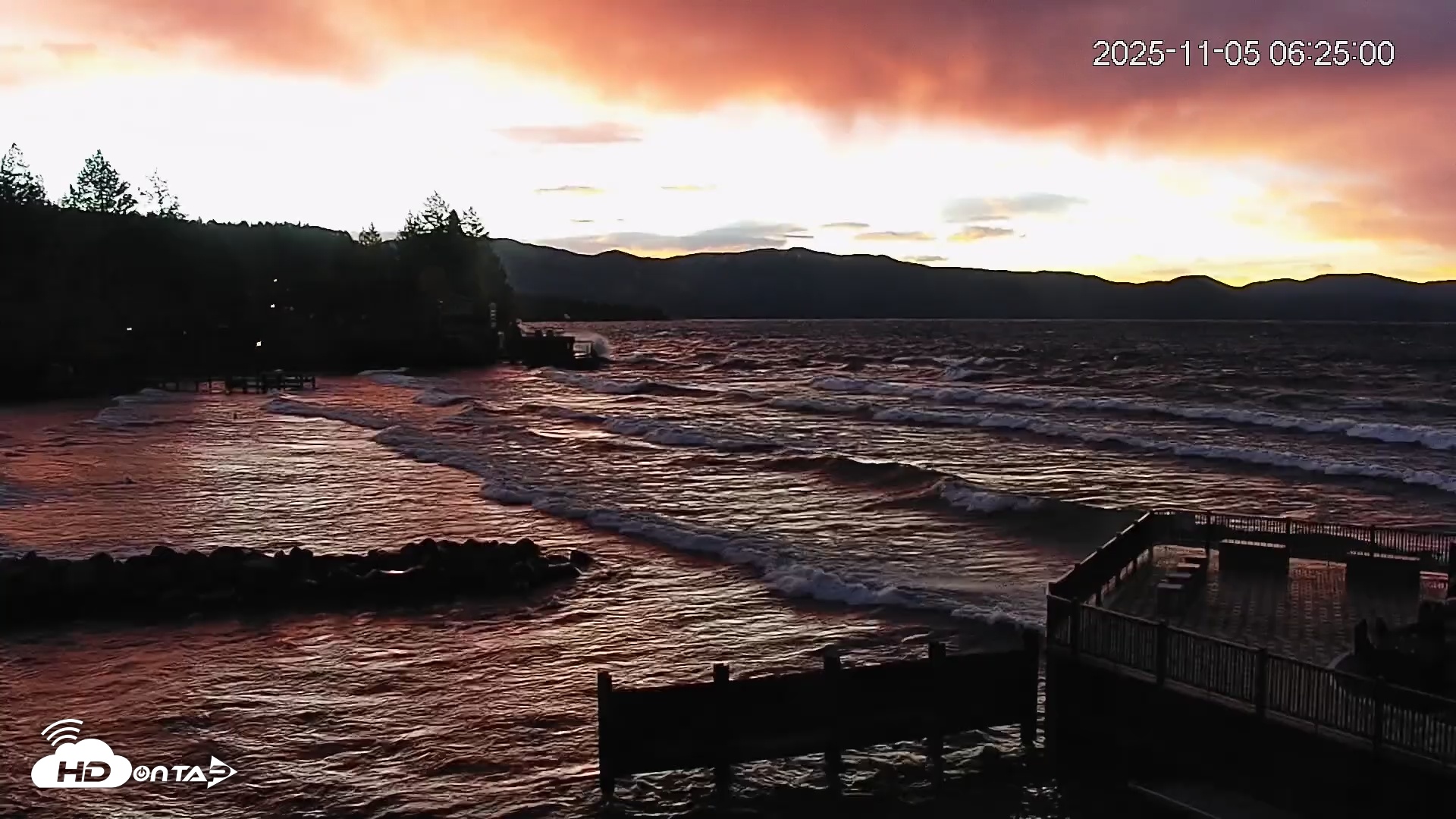 Snapshot of Tahoe Vista Lake Tahoe Live Webcam taken Nov 5, 2025, 6:26am PST
