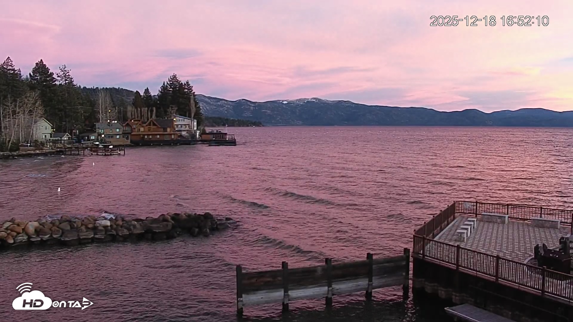 Snapshot of Tahoe Vista Lake Tahoe Live Webcam taken Dec 18, 2025, 4:53pm PST