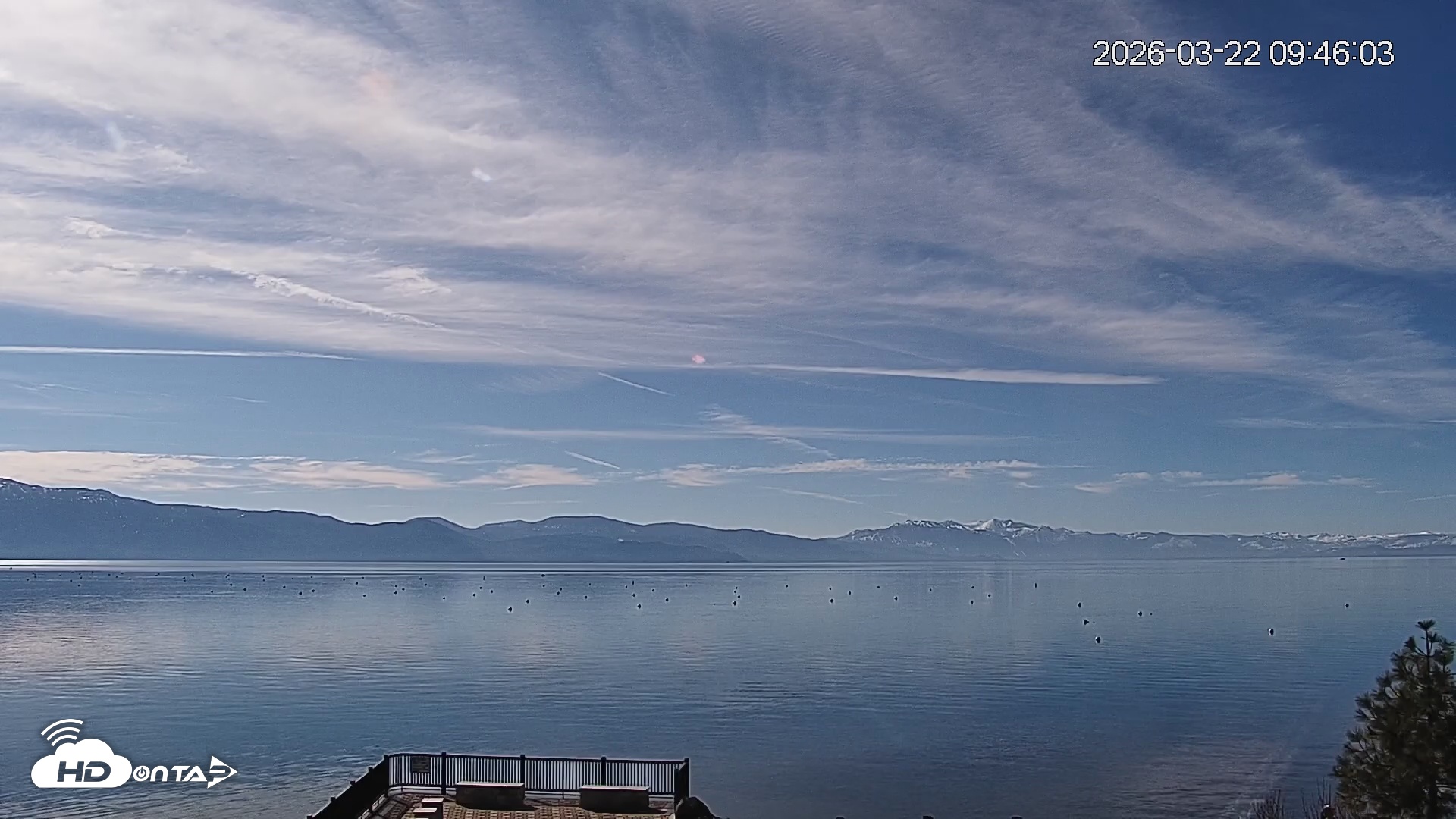 Snapshot of Tahoe Vista Lake Tahoe Live Webcam taken Mar 22, 2026, 9:48am PDT