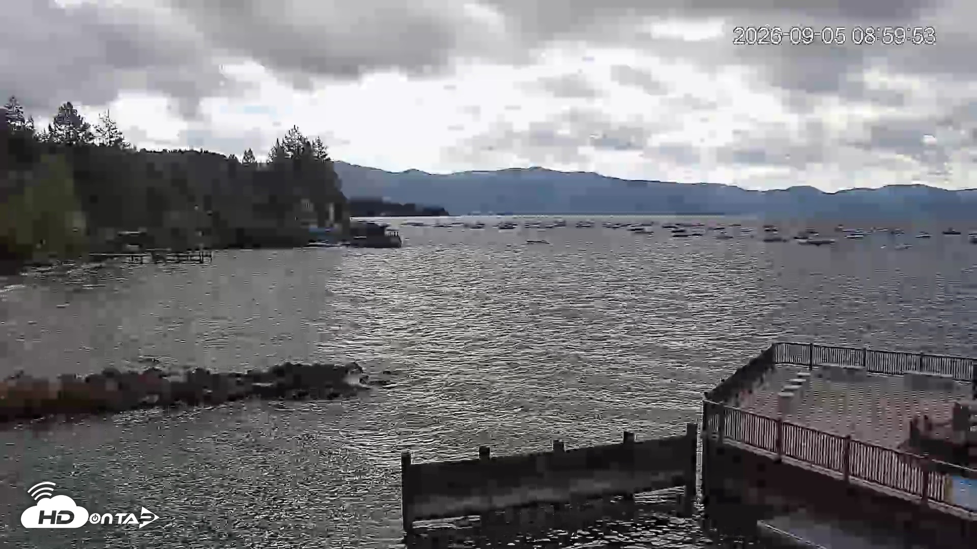 Snapshot of Tahoe Vista Lake Tahoe Live Webcam taken Sep 5, 2026, 9:01am PDT