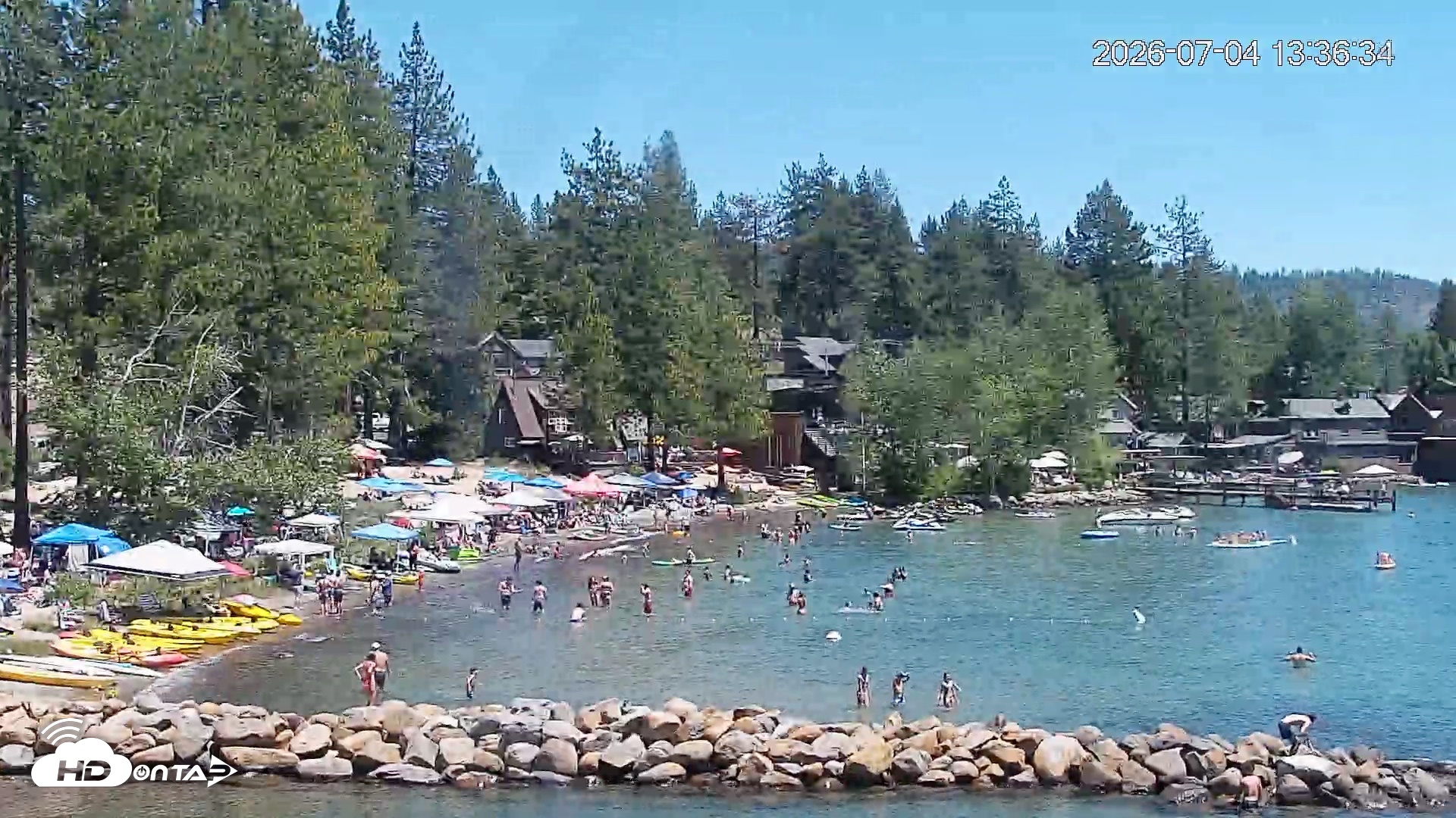 Snapshot of Tahoe Vista Lake Tahoe Live Webcam taken Jul 4, 2026, 1:38pm PDT