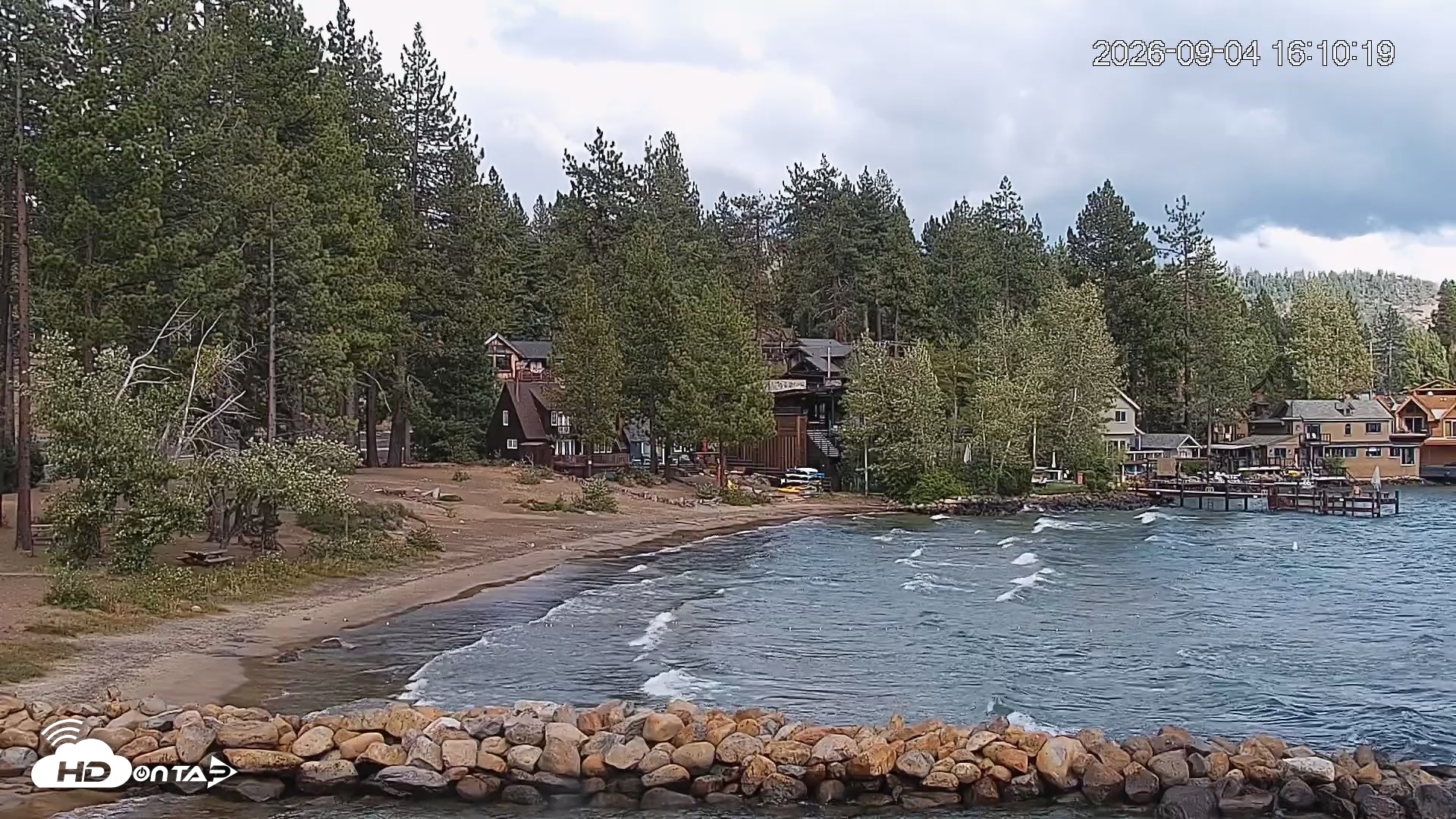 Snapshot of Tahoe Vista Lake Tahoe Live Webcam taken Sep 4, 2026, 4:11pm PDT