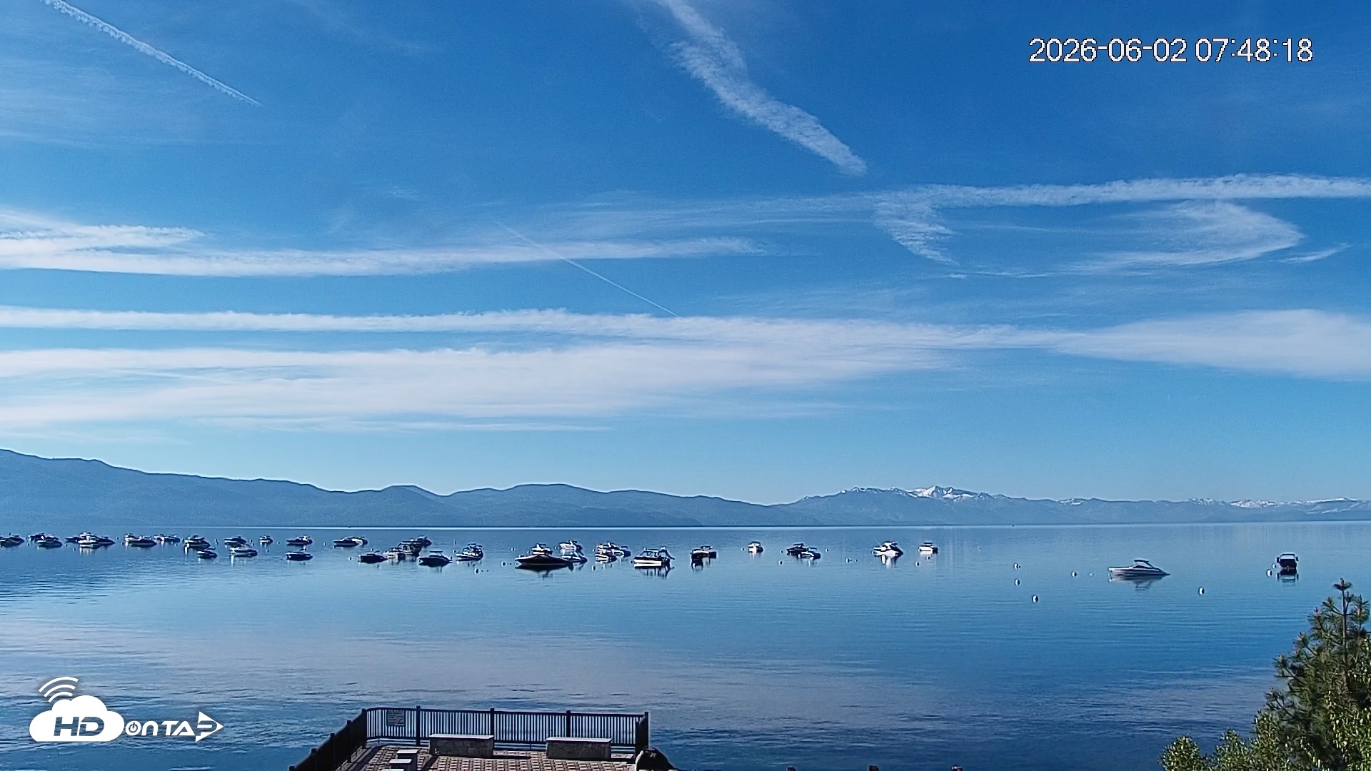 Snapshot of Tahoe Vista Lake Tahoe Live Webcam taken Jun 2, 2026, 7:49am PDT